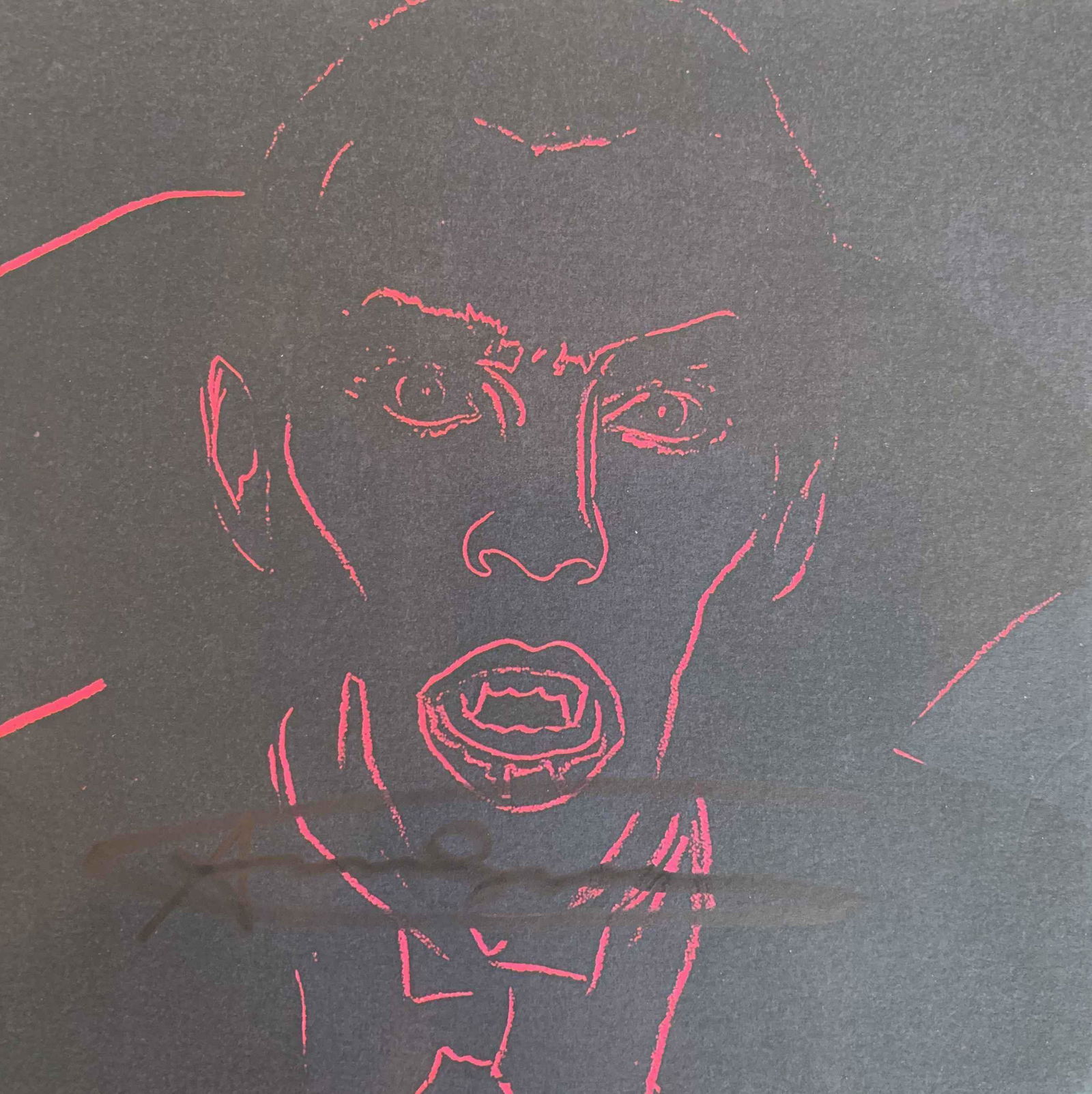 Andy Warhol DRACULA INVITATION Framed (MYTHS SERIES) (1 of 1)