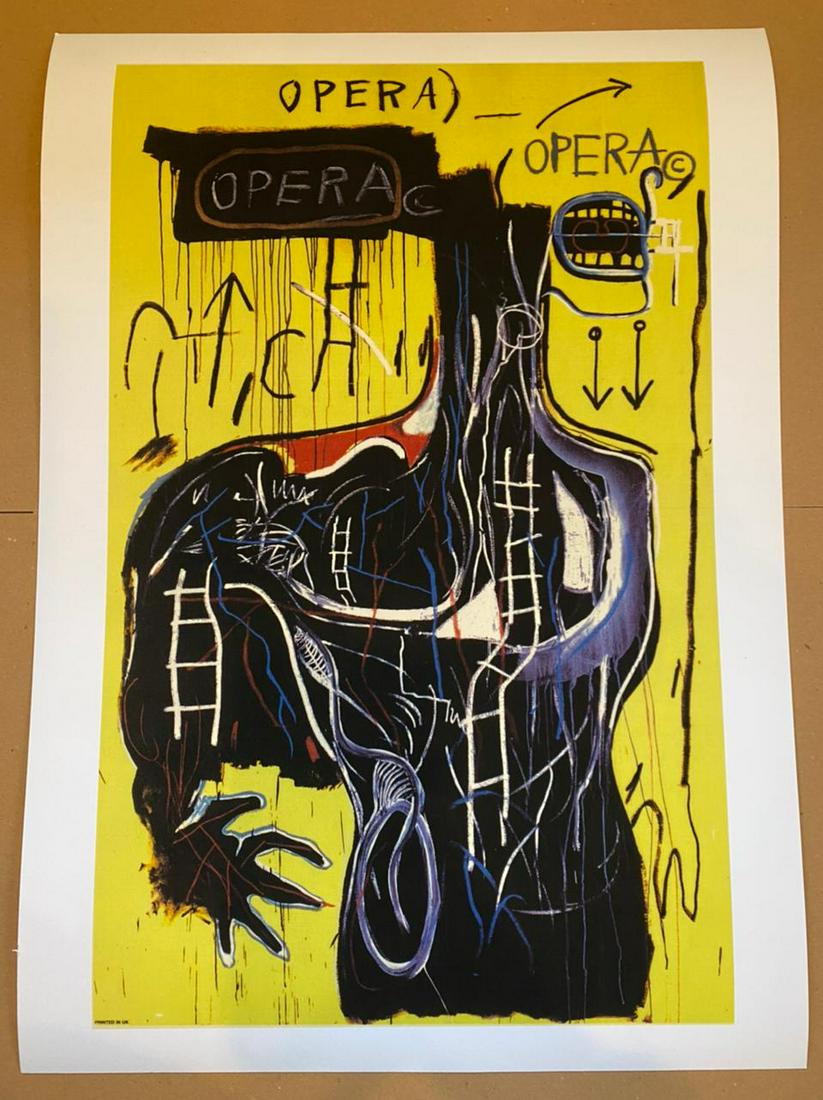 Jean Michel Basquiat Anybody Speaking Words Giclee: Jean Michel Basquiat Anybody Speaking Words Giclee on Paper Printed in England 19x13.5