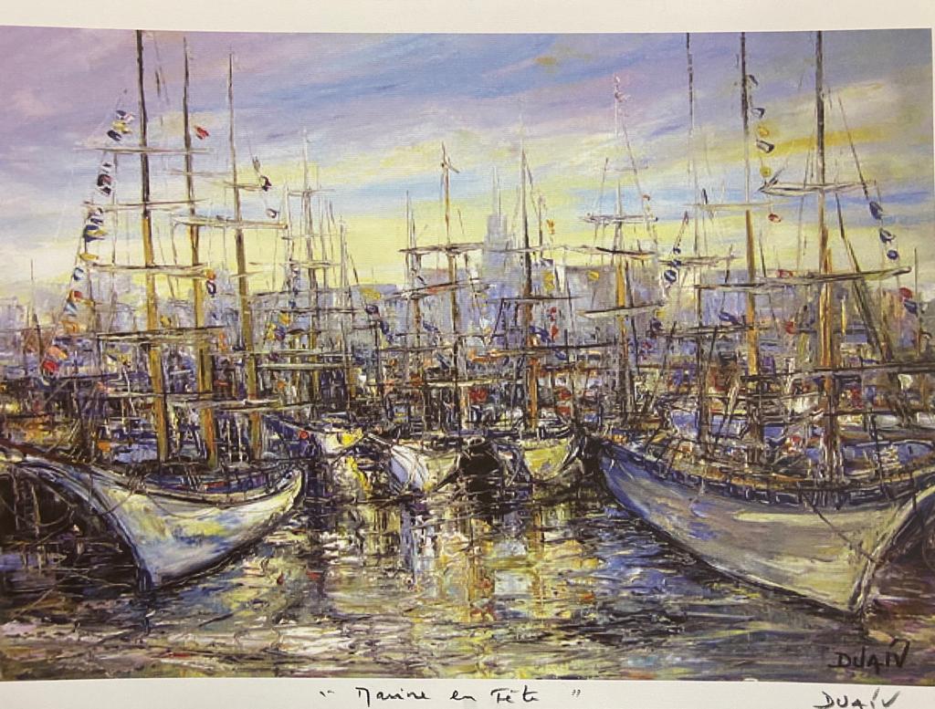 Duaiv Marine Et Fete Lithograph on Paper (1 of 1)