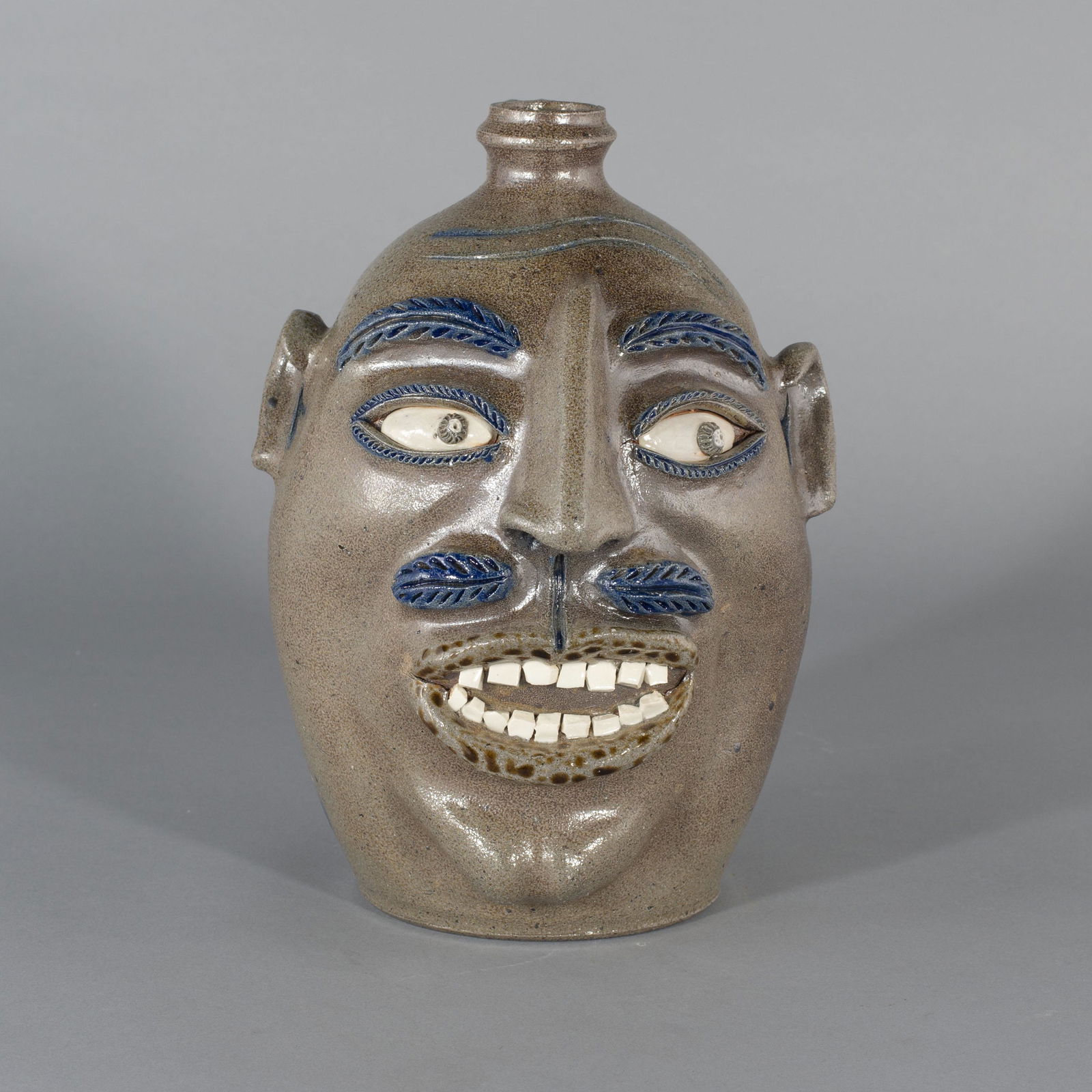 Billy Ray Hussey salt glaze face jug (1 of 6)