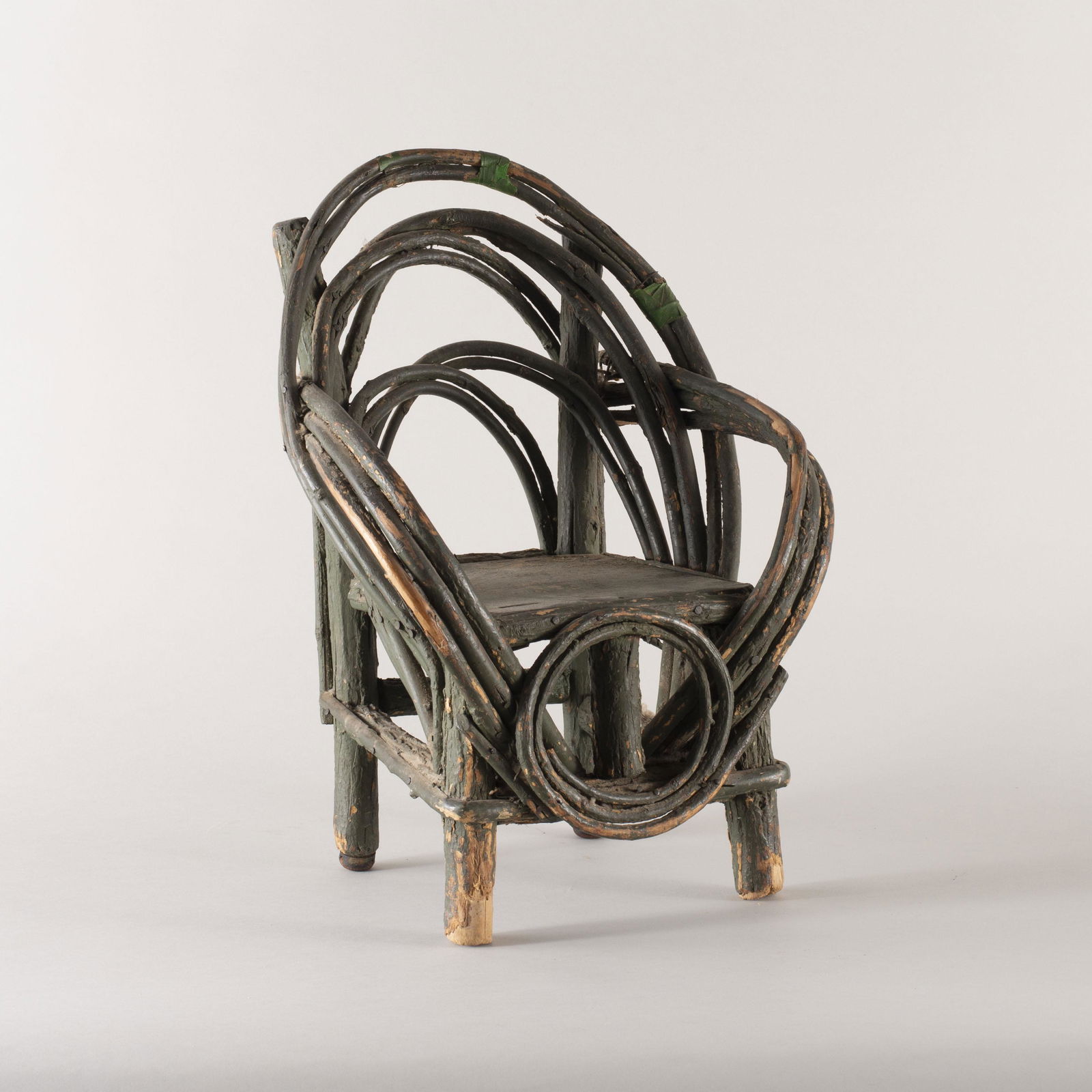 David Carter GA folk art twig miniature chair (1 of 5)