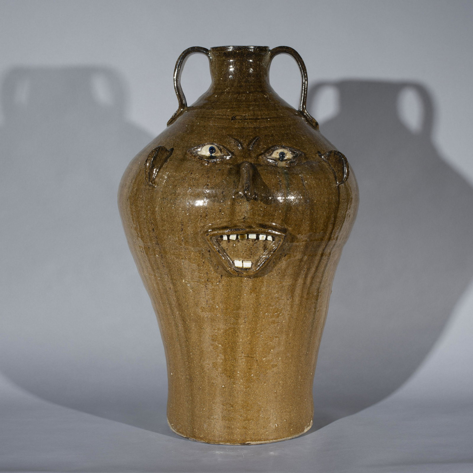 Gary Mitchell 10 gallon face jug (1 of 8)