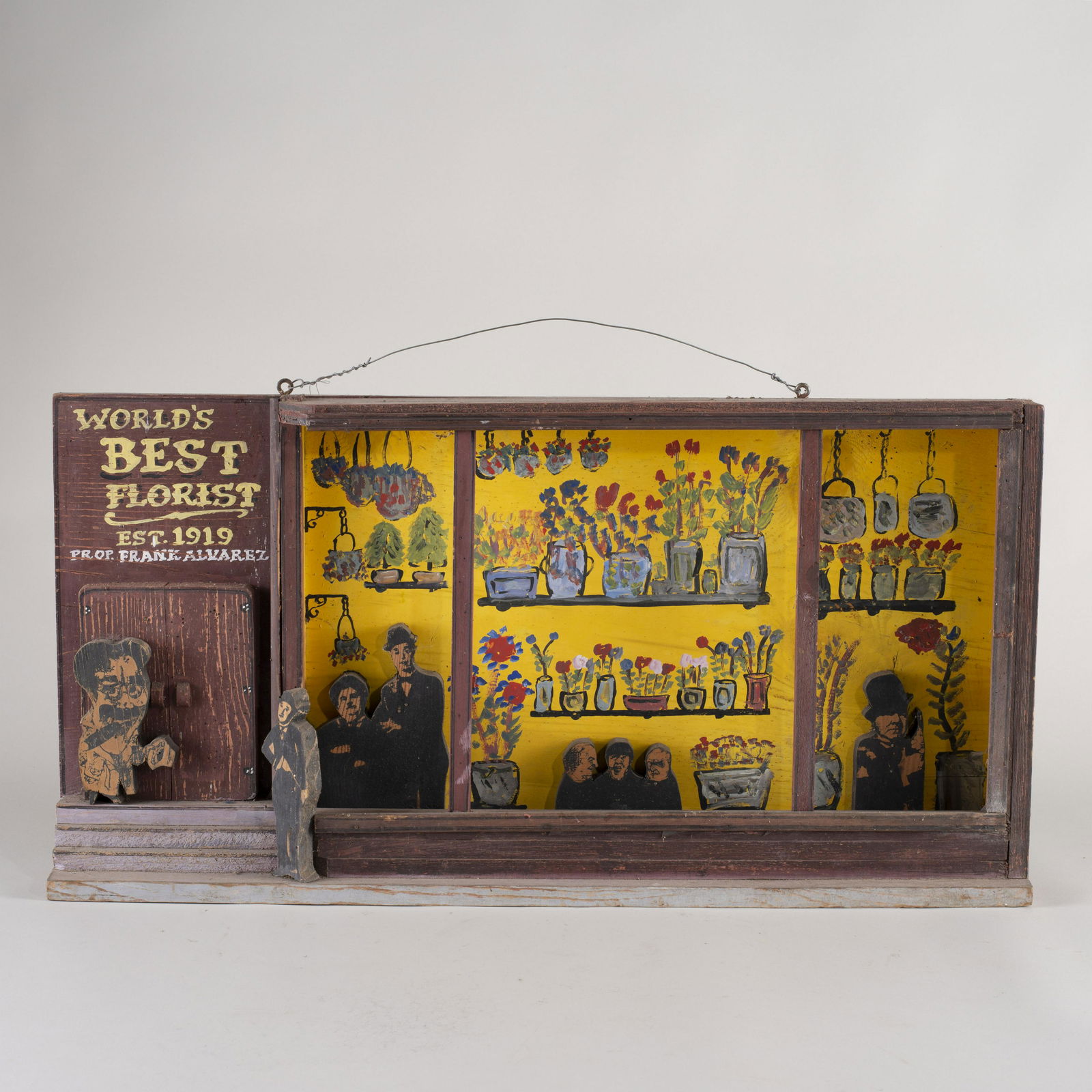 folk art trade sign for flower shop by Bill Simmons (1 of 4)