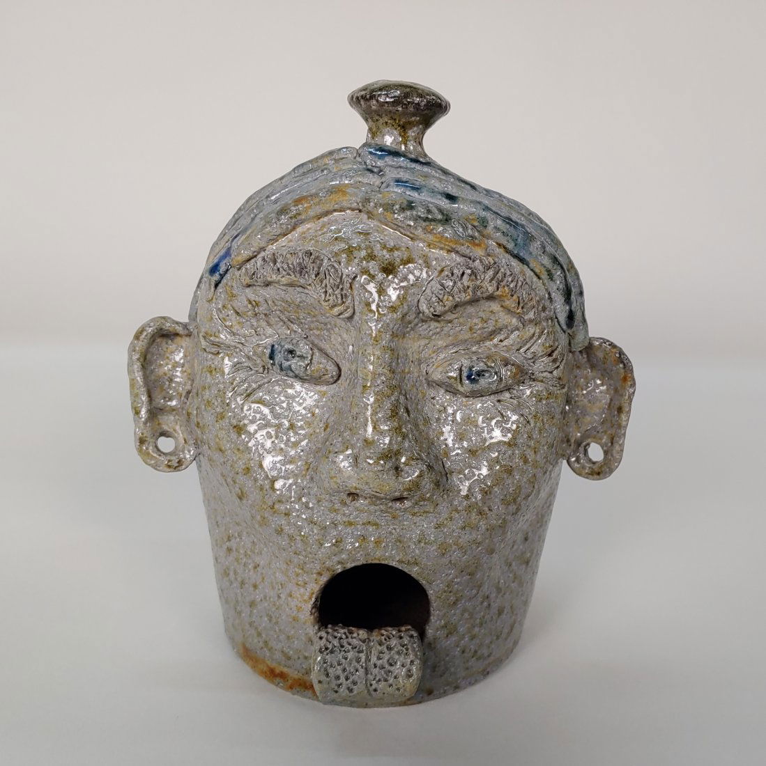 Turn and Burn Face Jug pottery bird house (1 of 6)