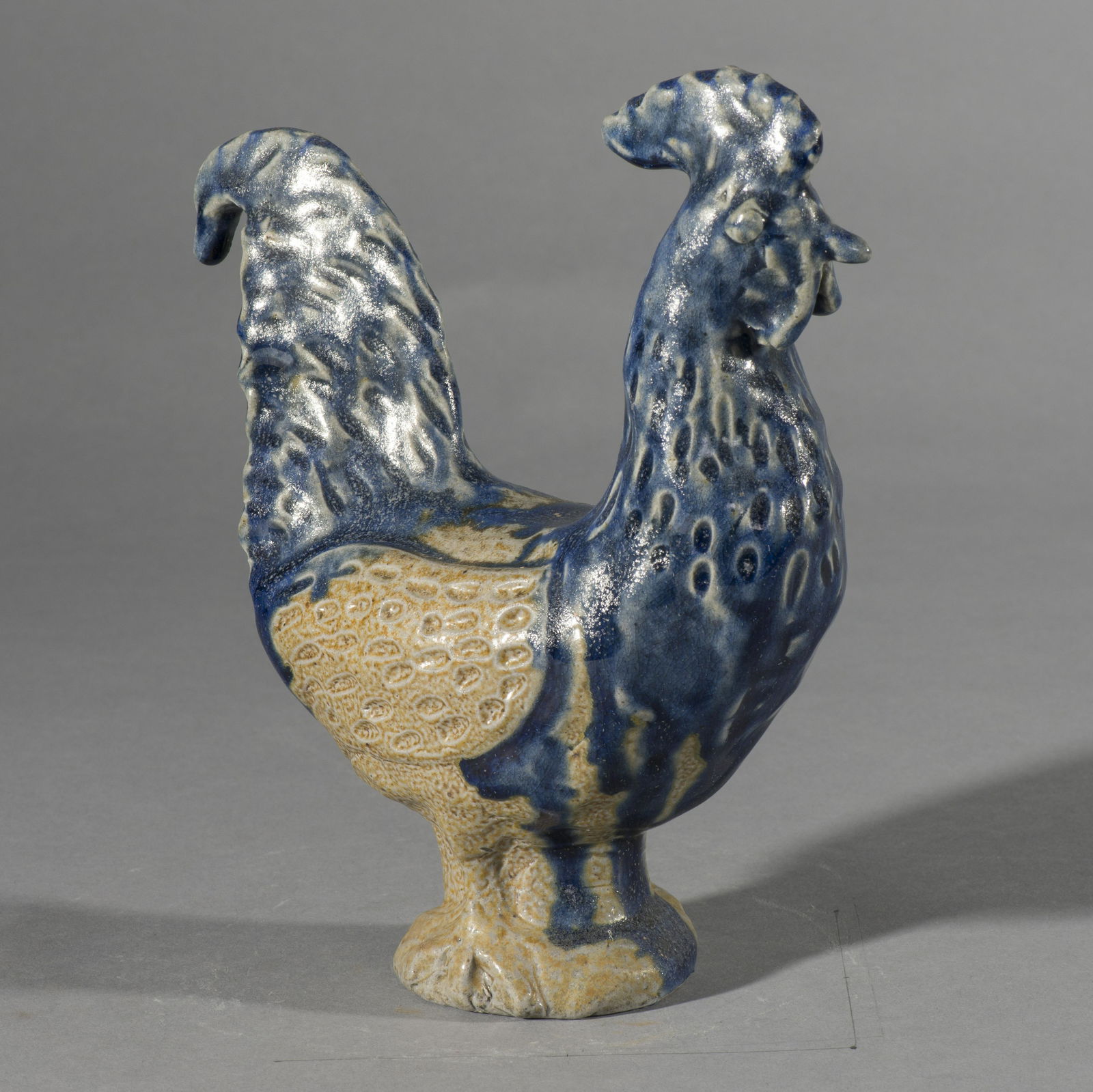 Charles Moore Rooster / Chicken 1999: a fantastic salt glazed rooster / chicken with cobalt blue highlites signed on bottom Charles Moore 1999. A wonderful look and color on this bird. Very folky and condition is excellent. Charles Moore,