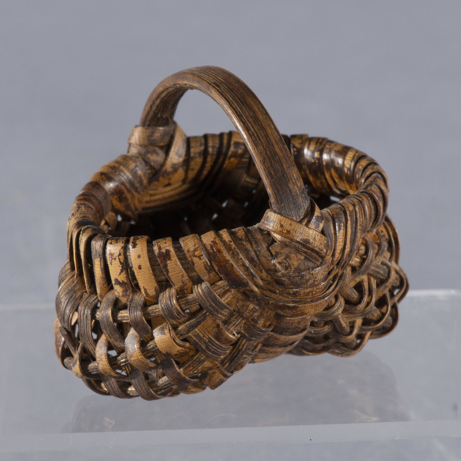 Miniature Painted Oak Split Basket (1 of 6)