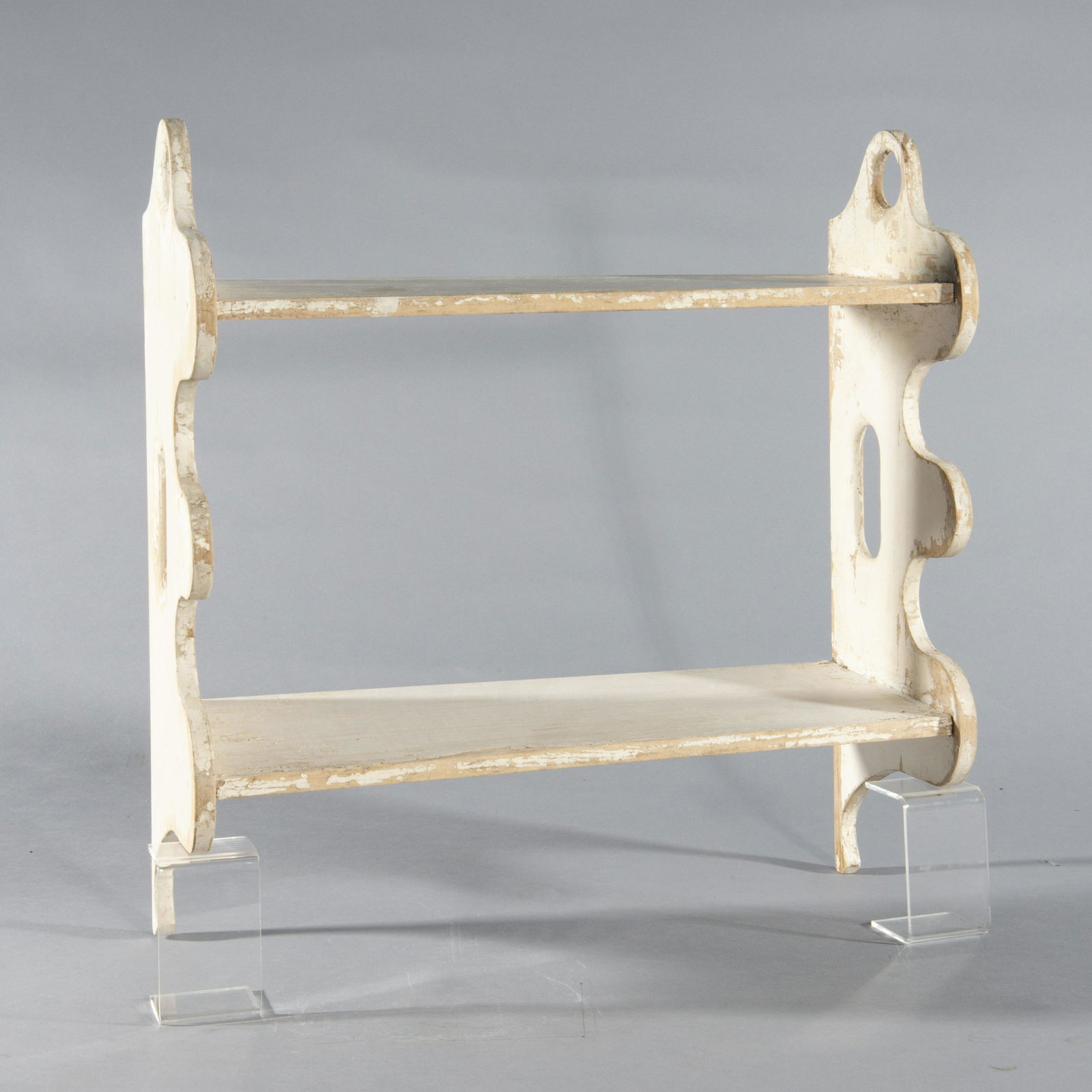 Folk Art Hanging Shelf Painted (1 of 4)