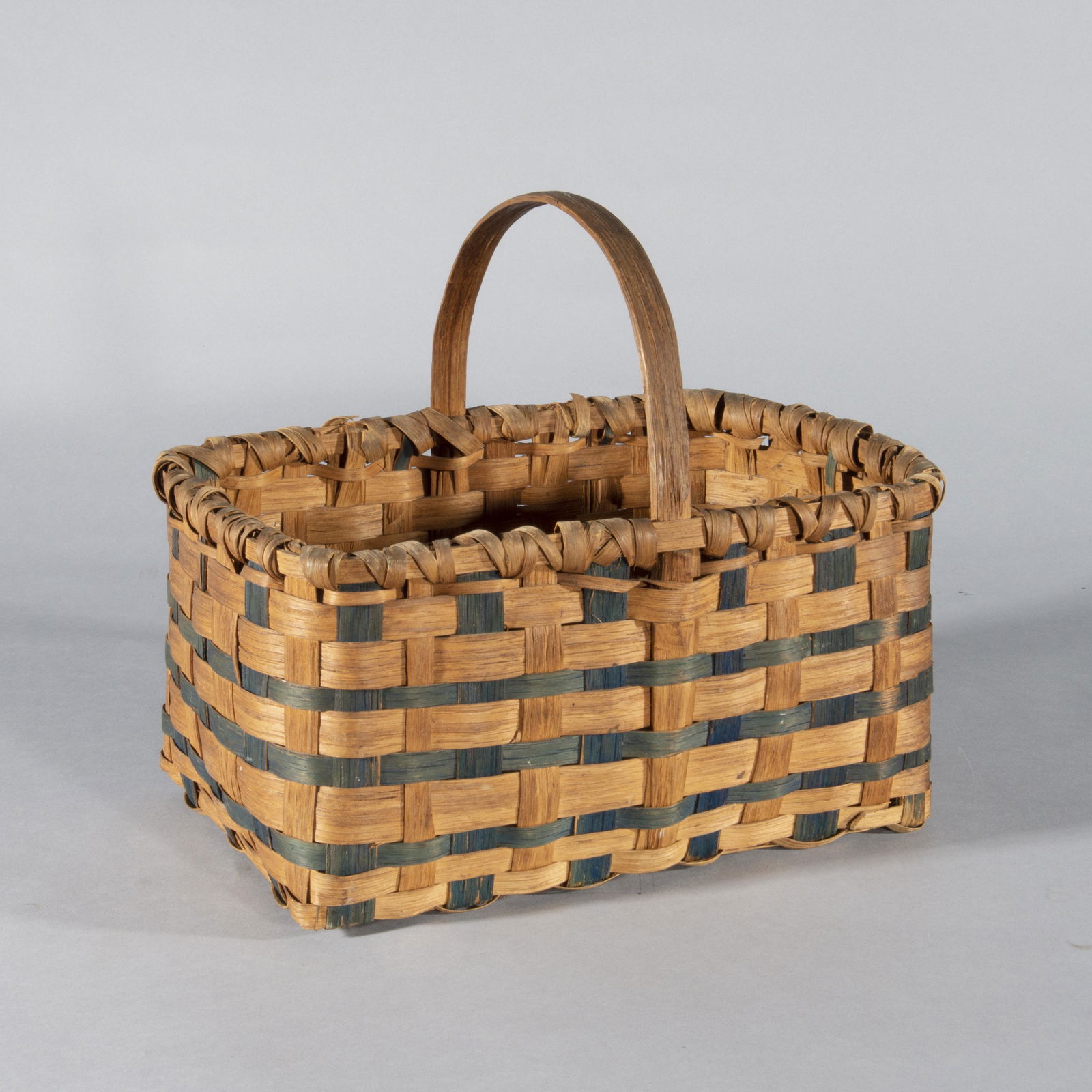 Stained Oak Basket (1 of 4)