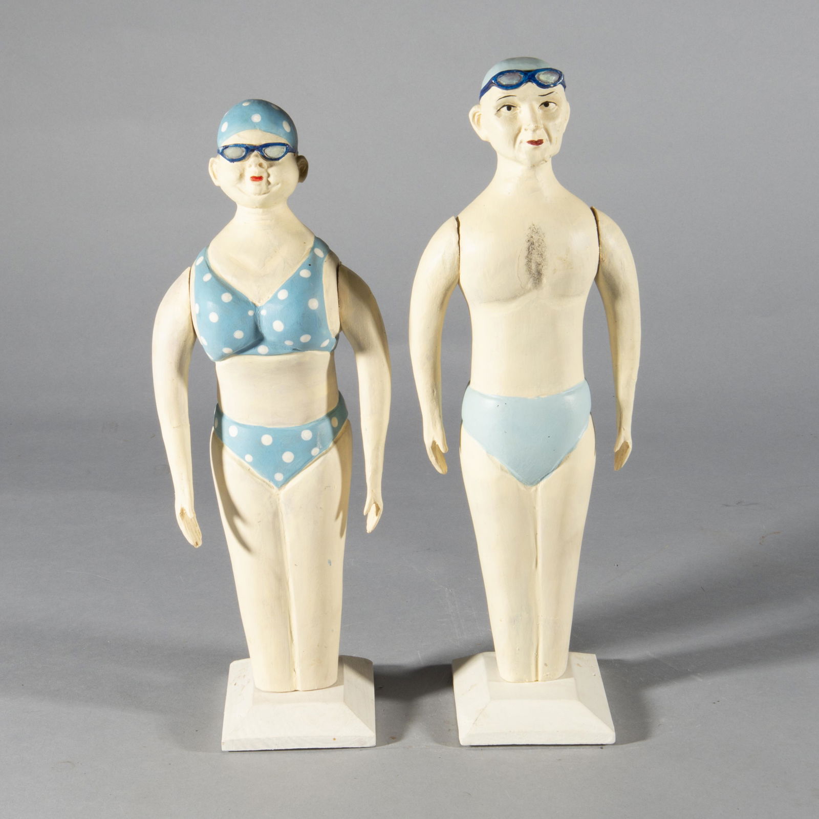 Folk Art Carved and Painted Bathing Beauties (1 of 4)