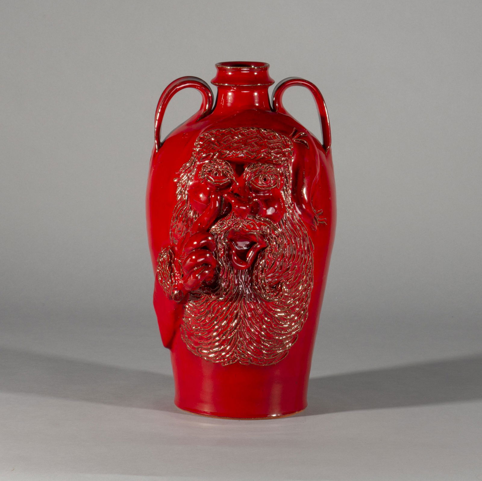 Billy Ray Hussey Face Jug Santa Clause 1989 (1 of 6)