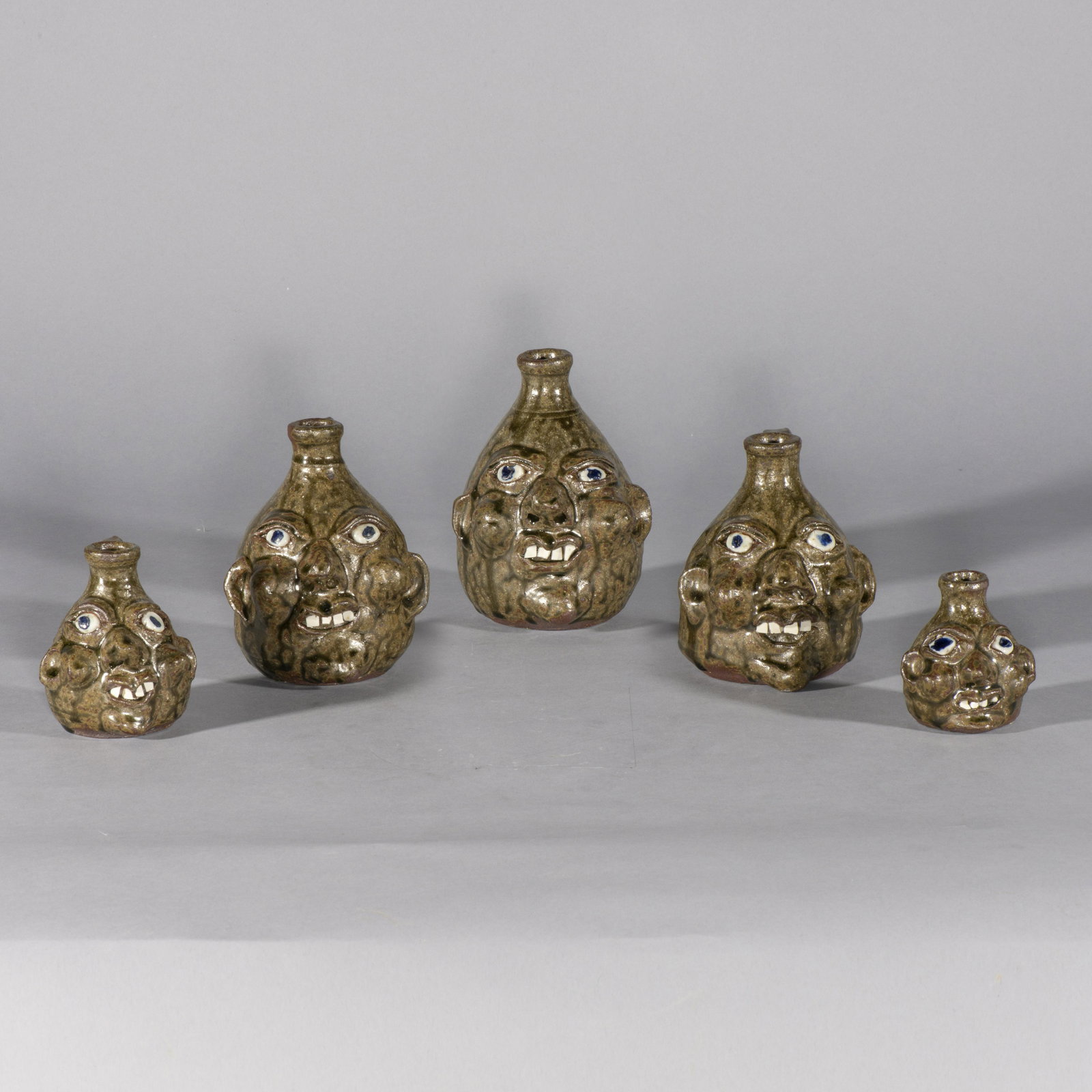 Grace Nell Hewell Face Jugs Graduated Set (1 of 6)