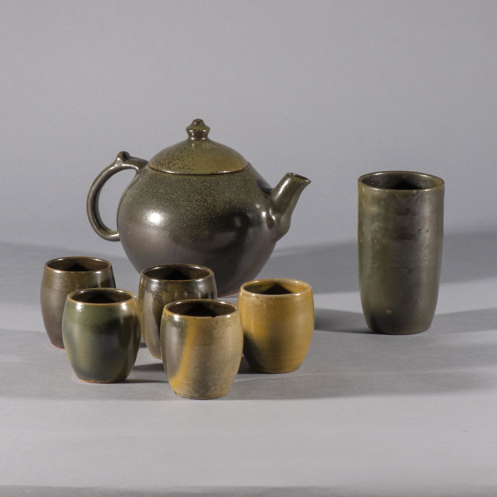 Ben Owen Master Pottery Tea Pot set 7 pcs. (1 of 8)