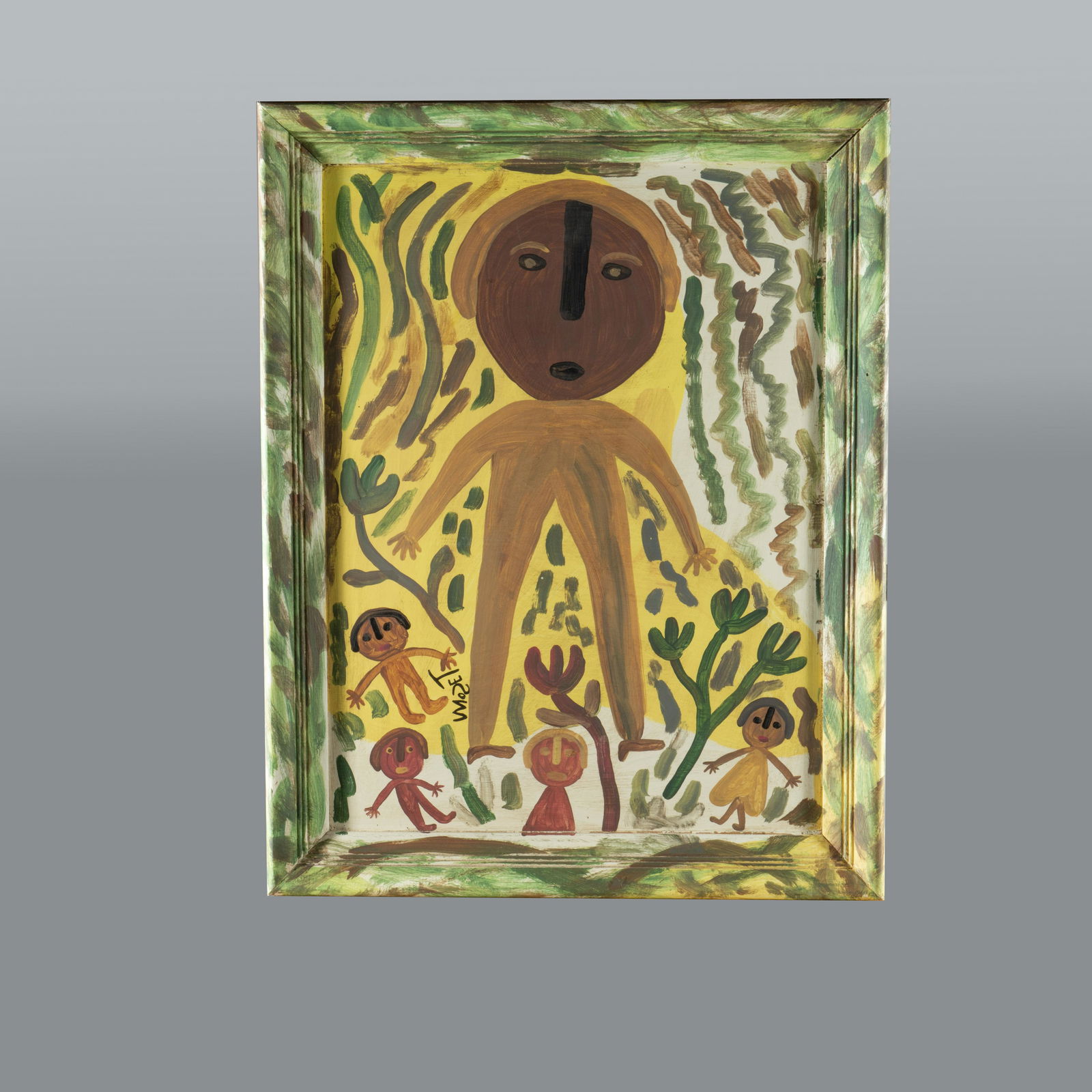 Mose Tolliver Folk Art Painting on Board (1 of 4)