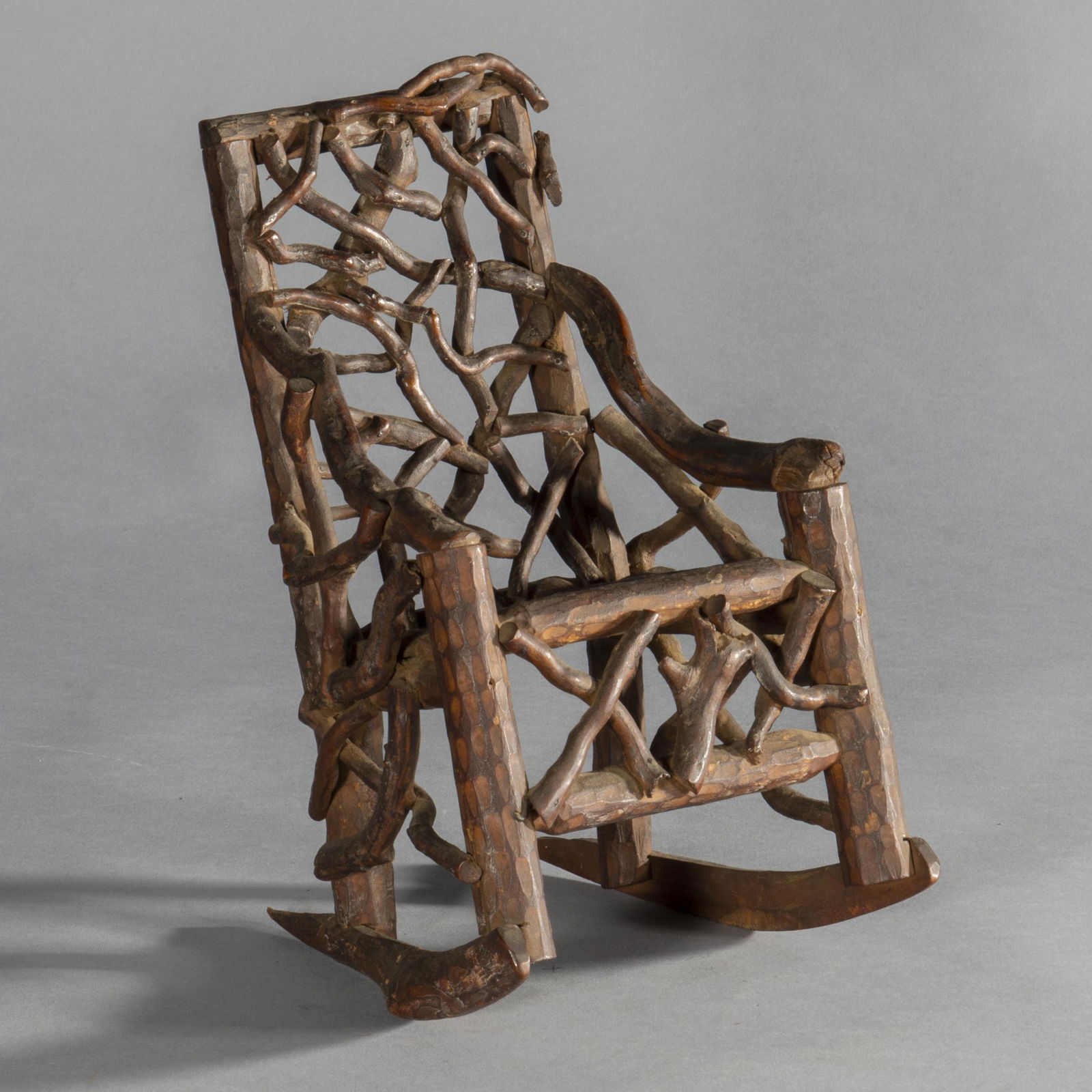 Folk Art Miniature Root Rocking Chair (1 of 5)