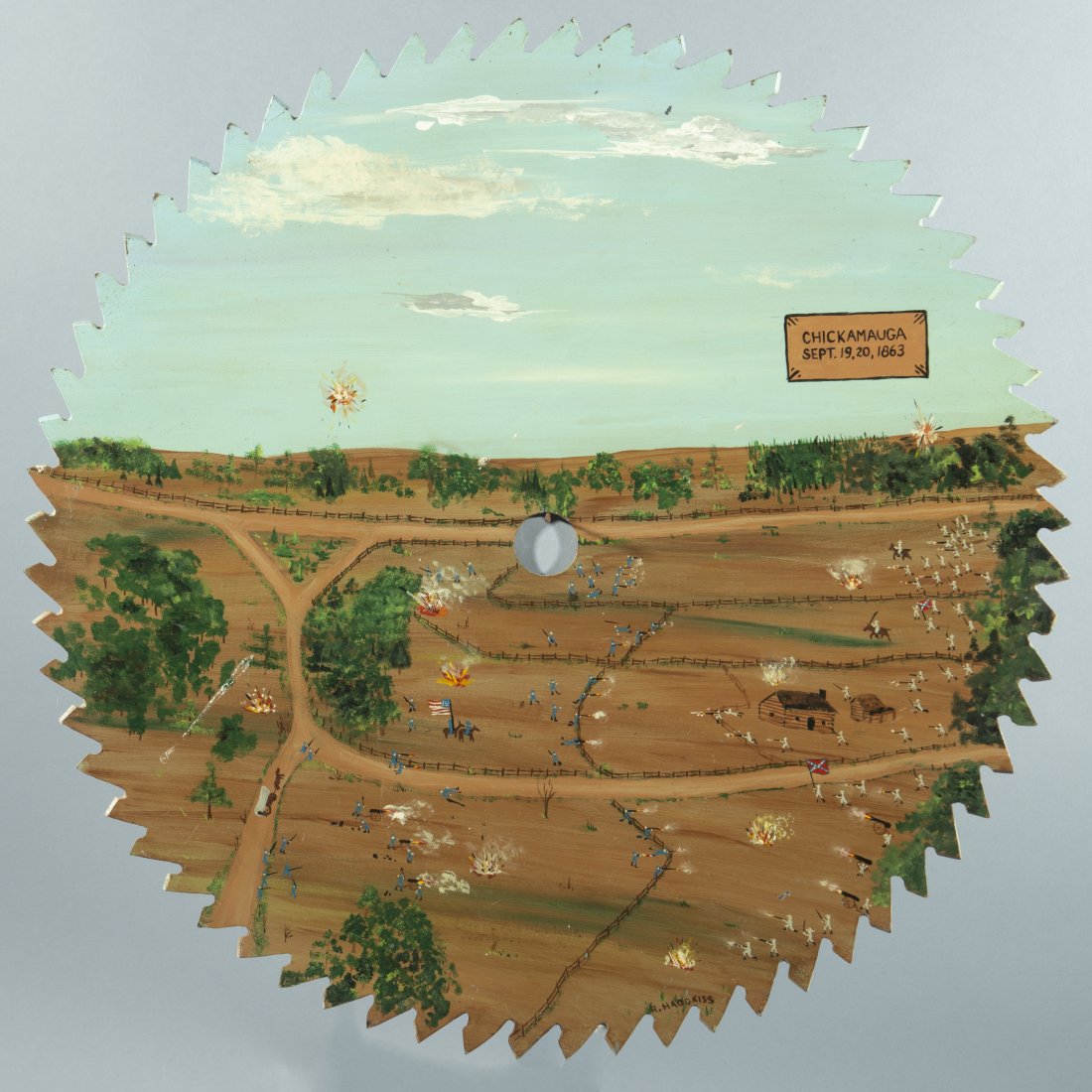 Folk Art Painted Saw Blade (1 of 5)