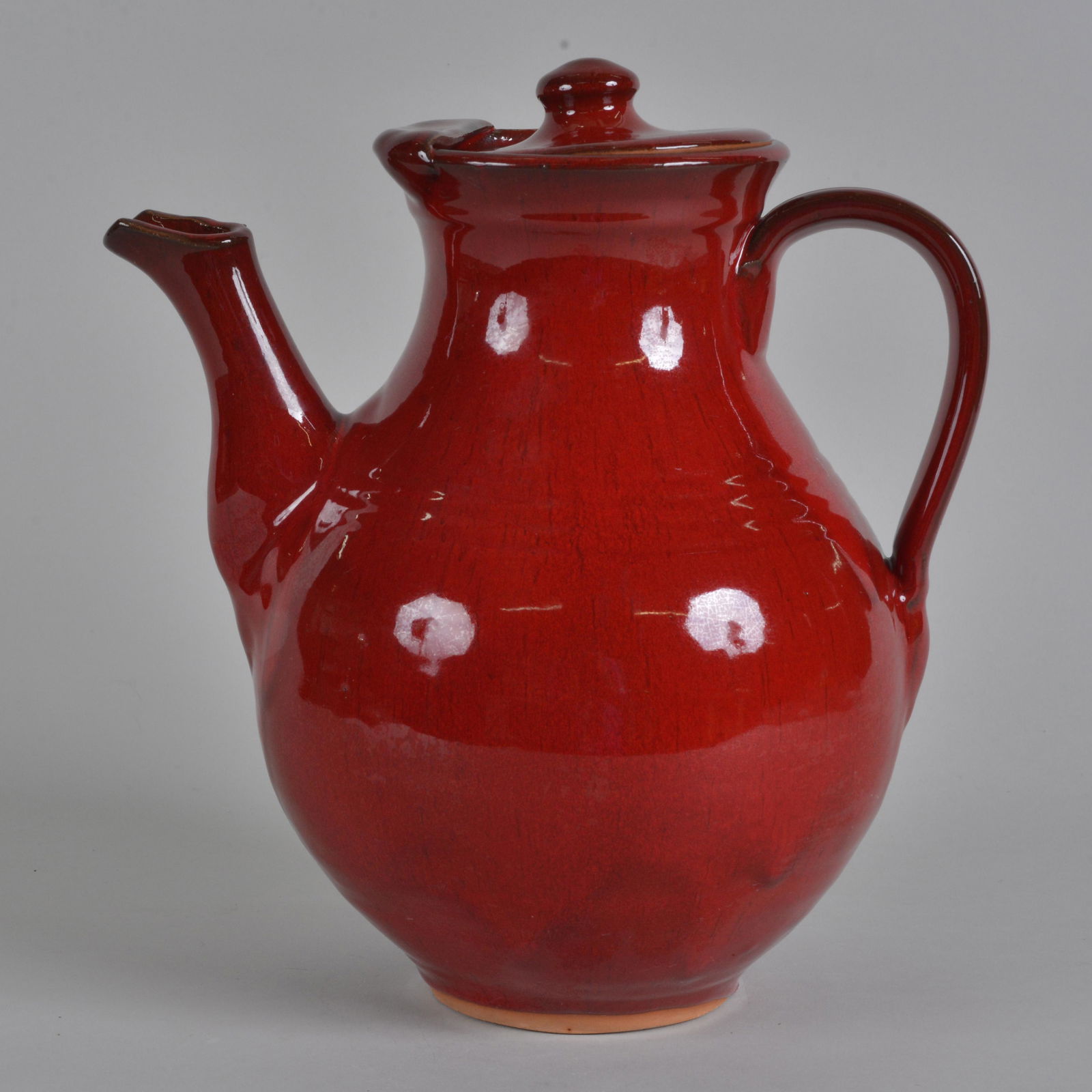 ML Owens Tea Pot Red Glaze (1 of 7)