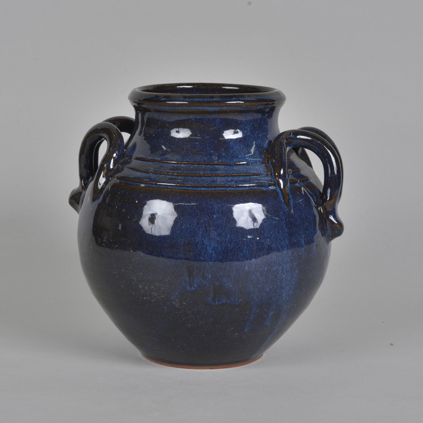 RARE blue glaze ML OWENS jar (1 of 5)