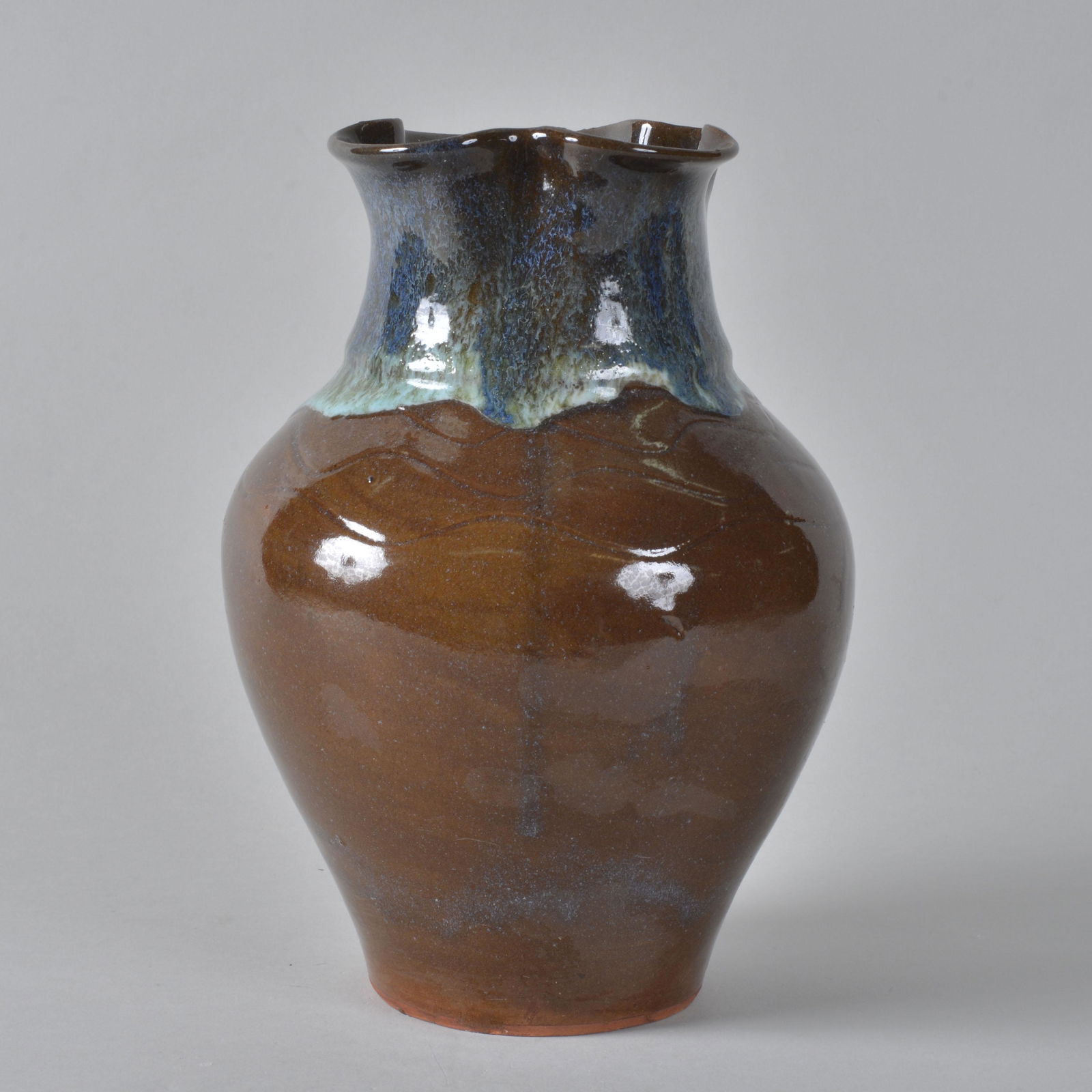 RARE two tone glazed vase ML OWENS (1 of 4)