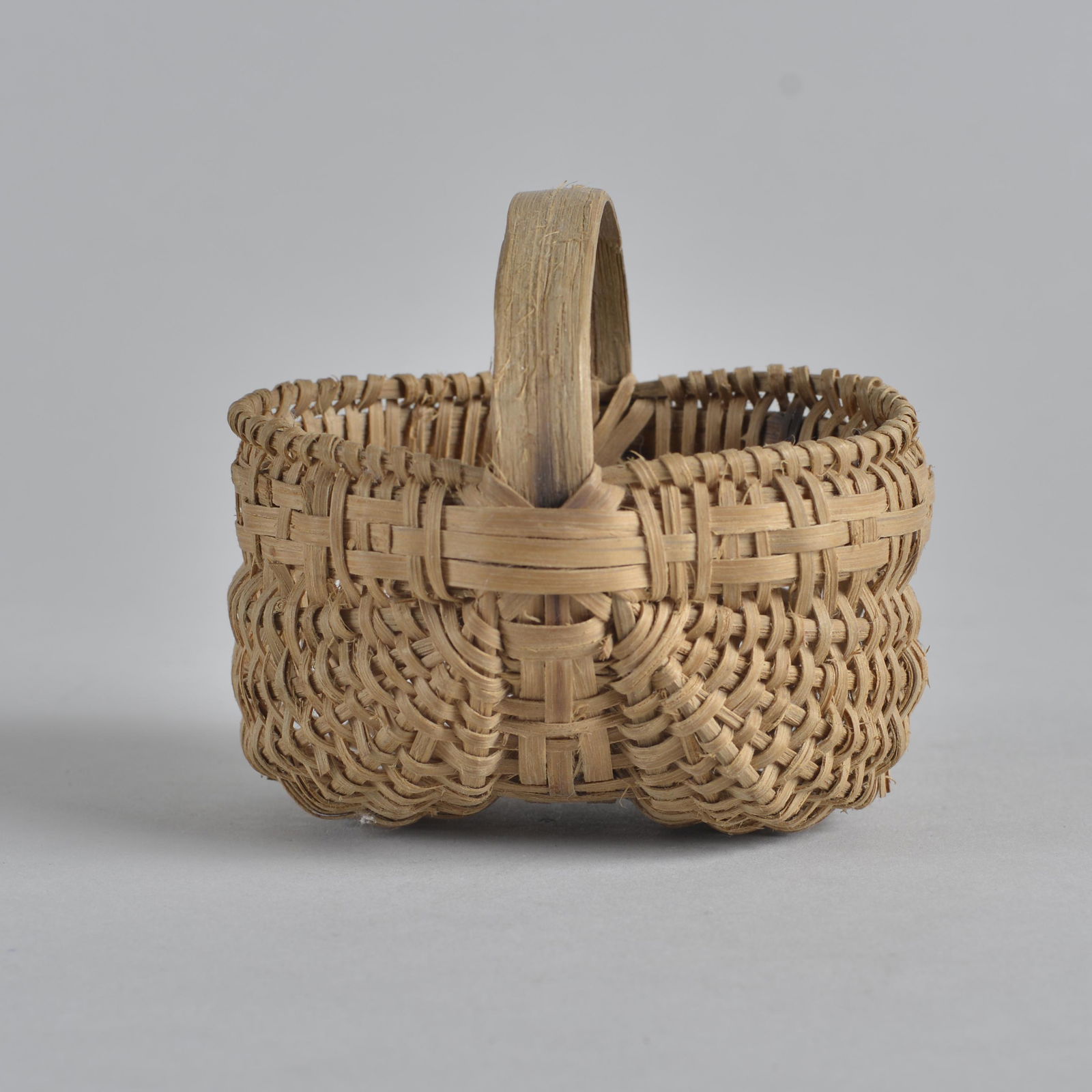 Antique Miniature Oak Split Basket (1 of 8)
