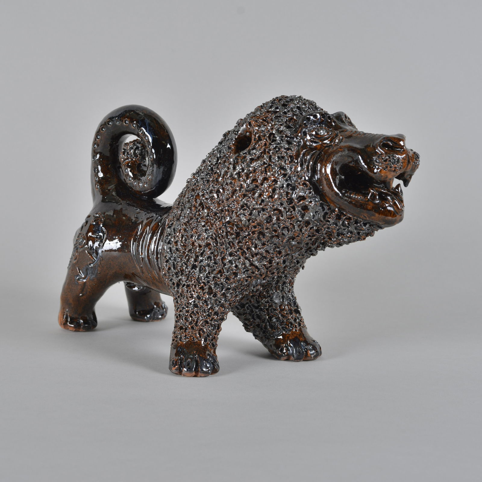 Billy Ray Hussey Pottery Figural Lion (1 of 7)
