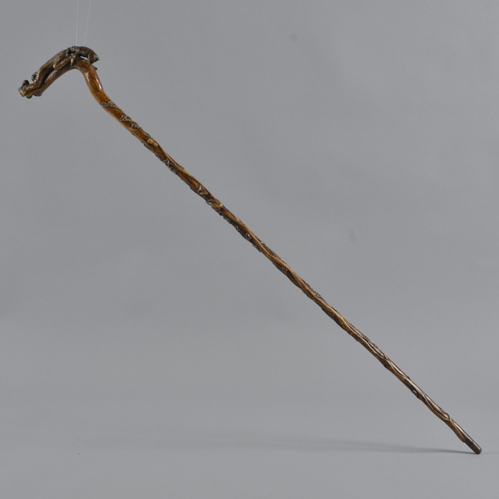 Folk Art Cane carved walking stick (1 of 13)