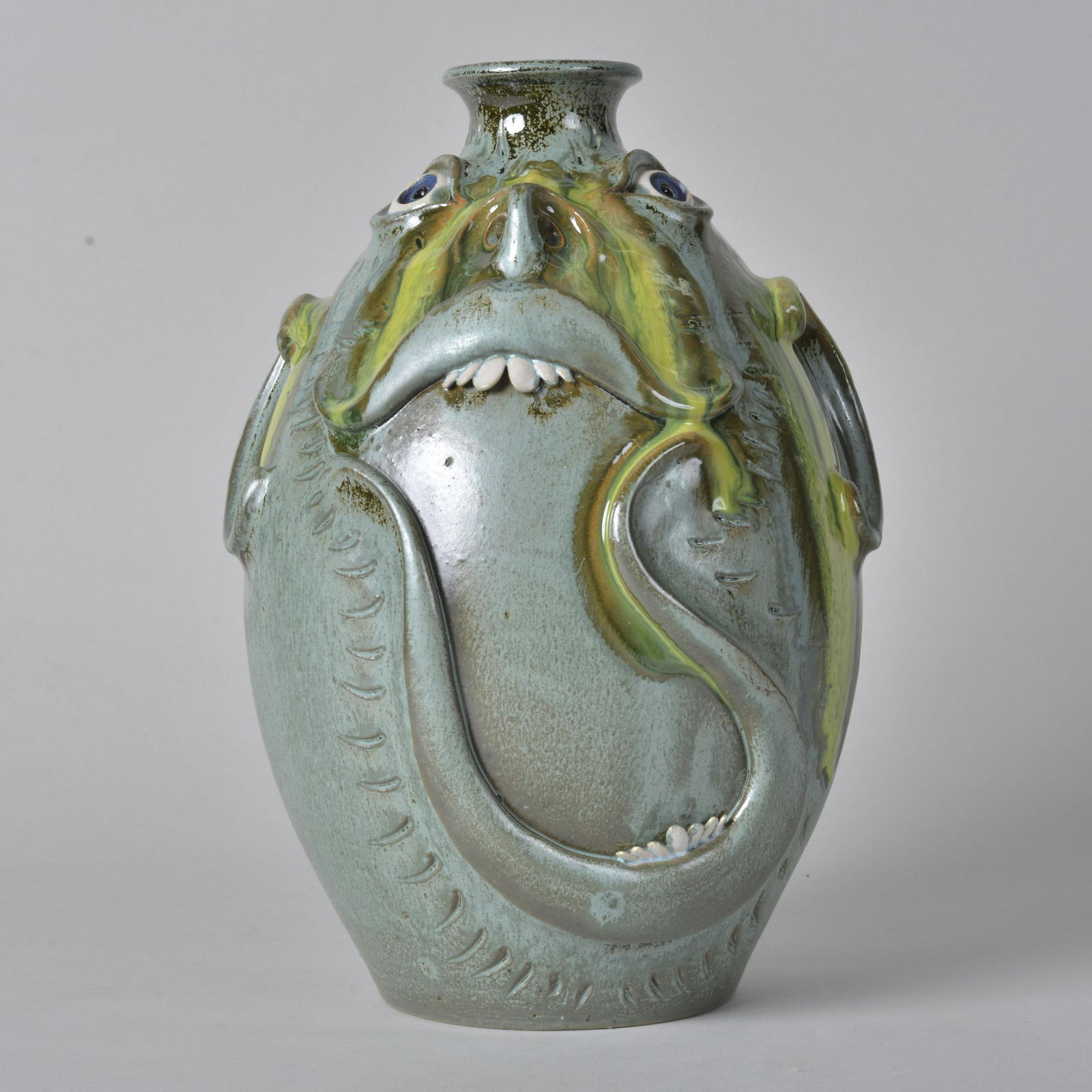 Roger Corn Face Jug green glaze (1 of 7)