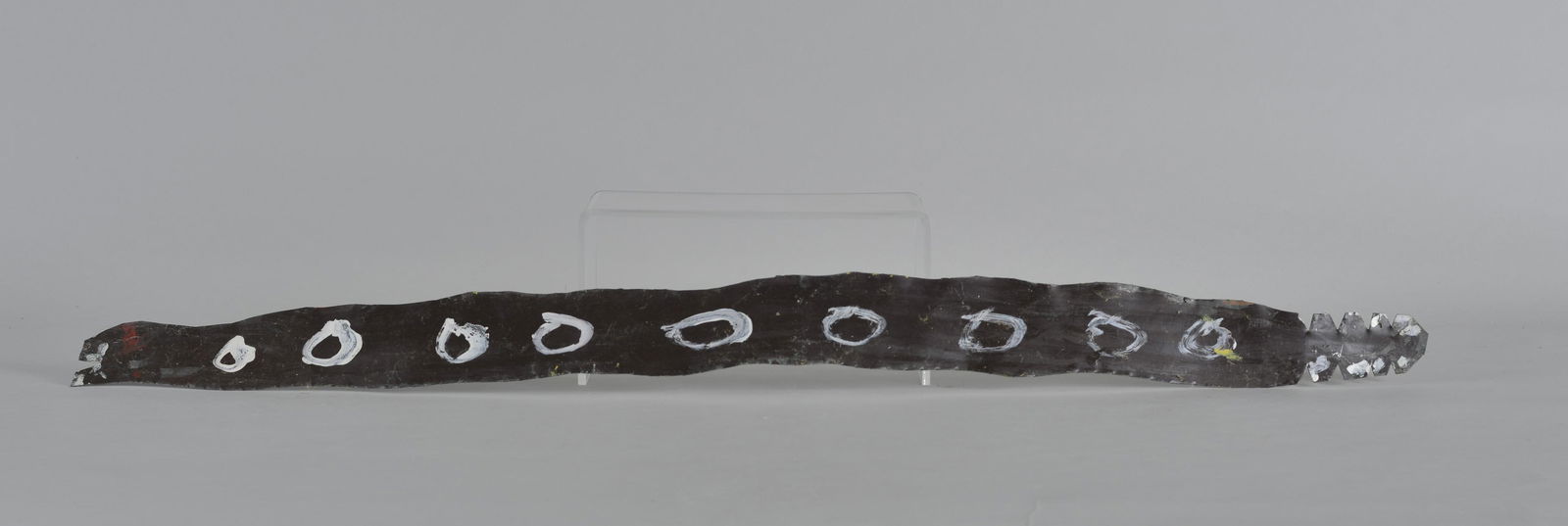 RA Miller folk art tin cut out snake (brown with white (1 of 5)