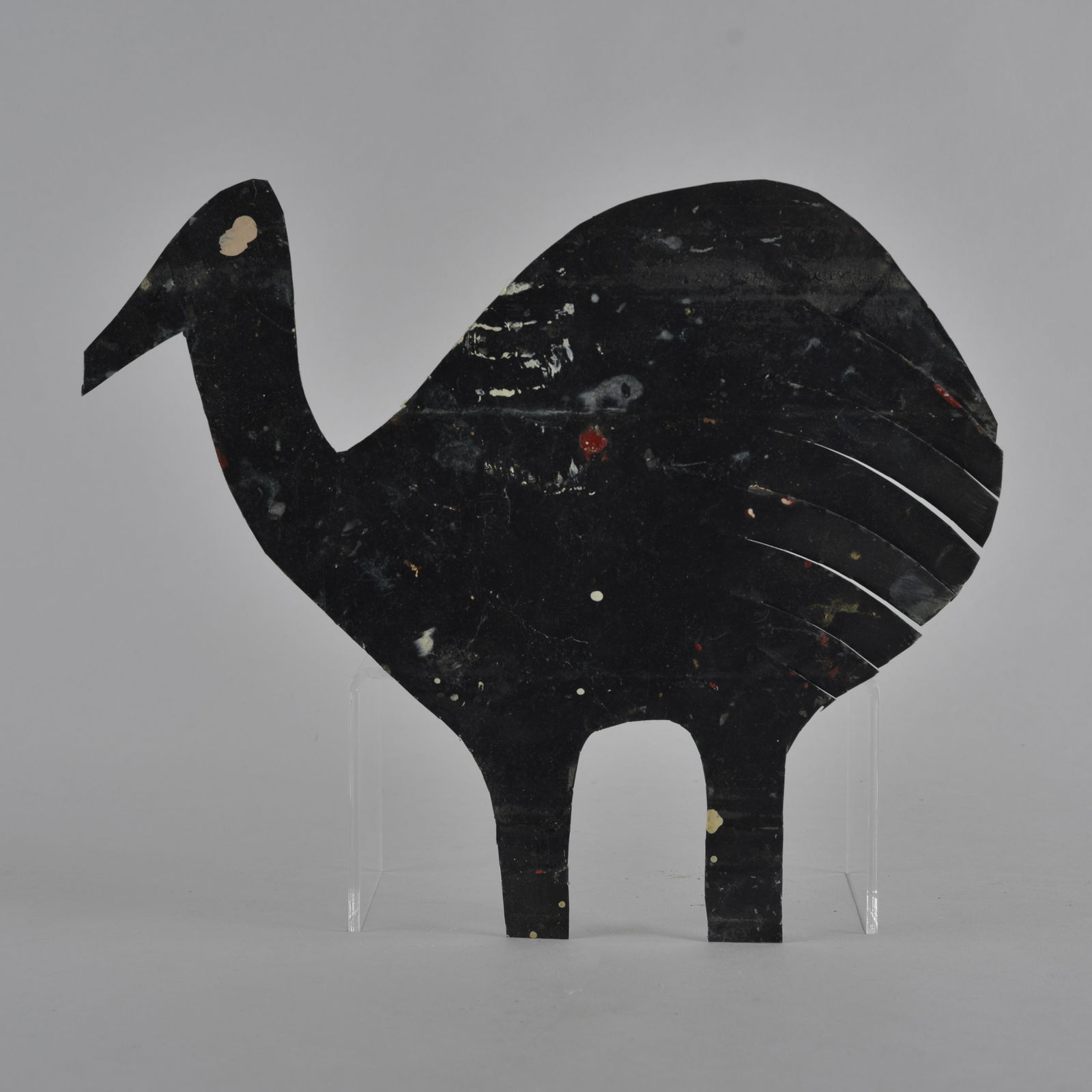 RA Miller folk art tin cut out turkey (Black with (1 of 5)