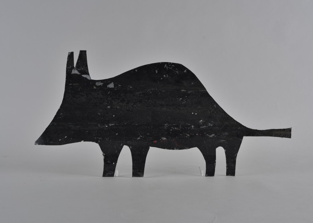 RA Miller folk art tin cut out opossum (Black) (1 of 6)