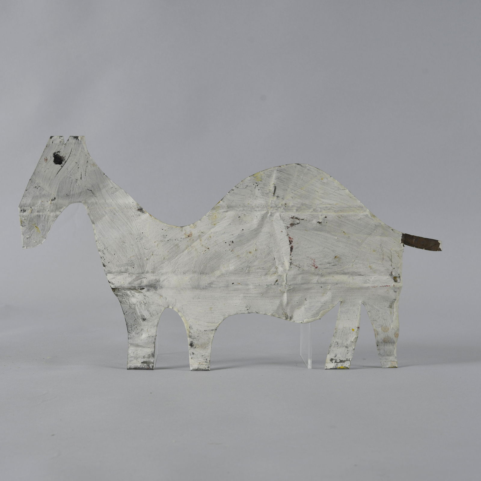 RA Miller folk art tin cut out camel (white) (1 of 6)