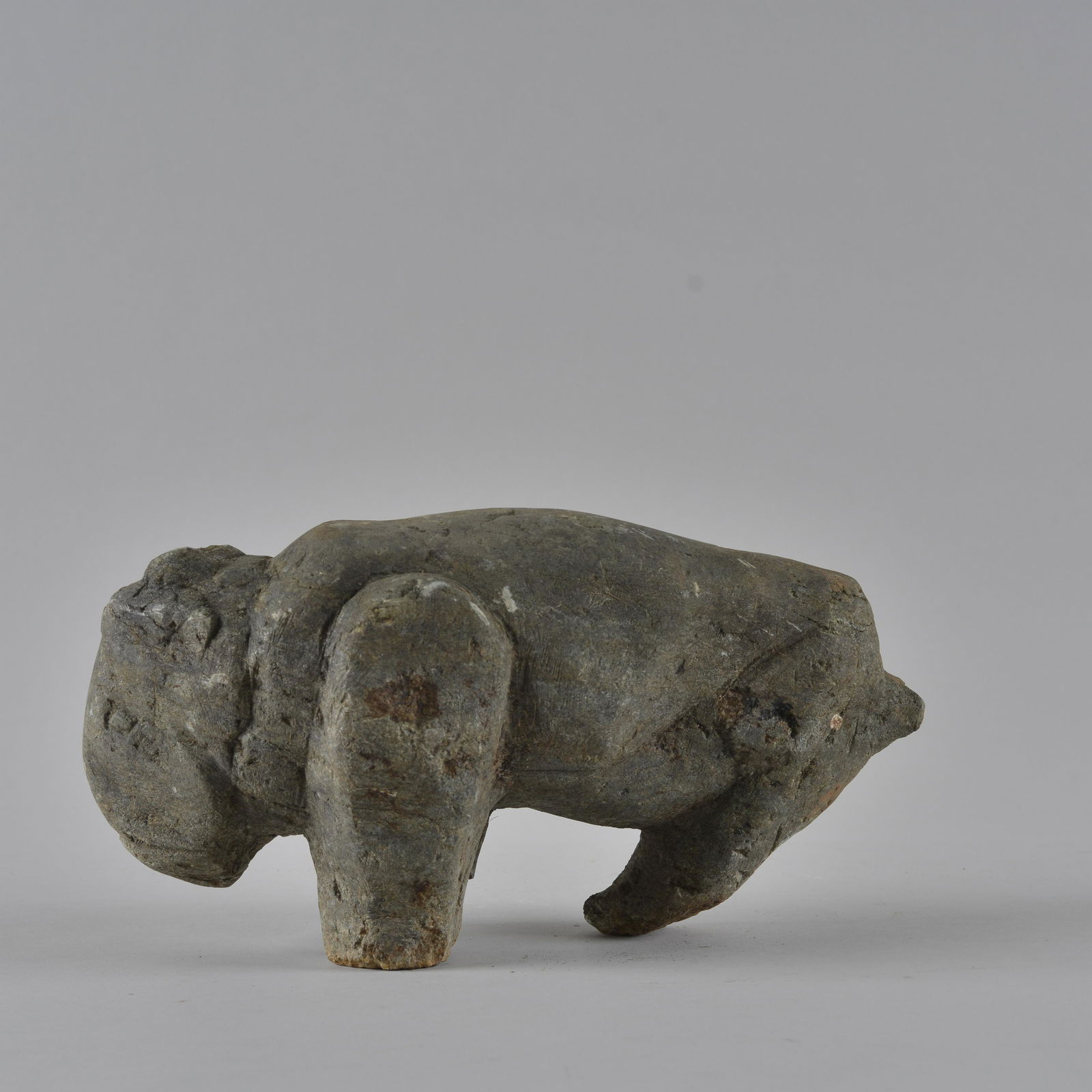 Charles Simmons (b.1939 - d.2020) Carved Stone Buffalo (1 of 7)