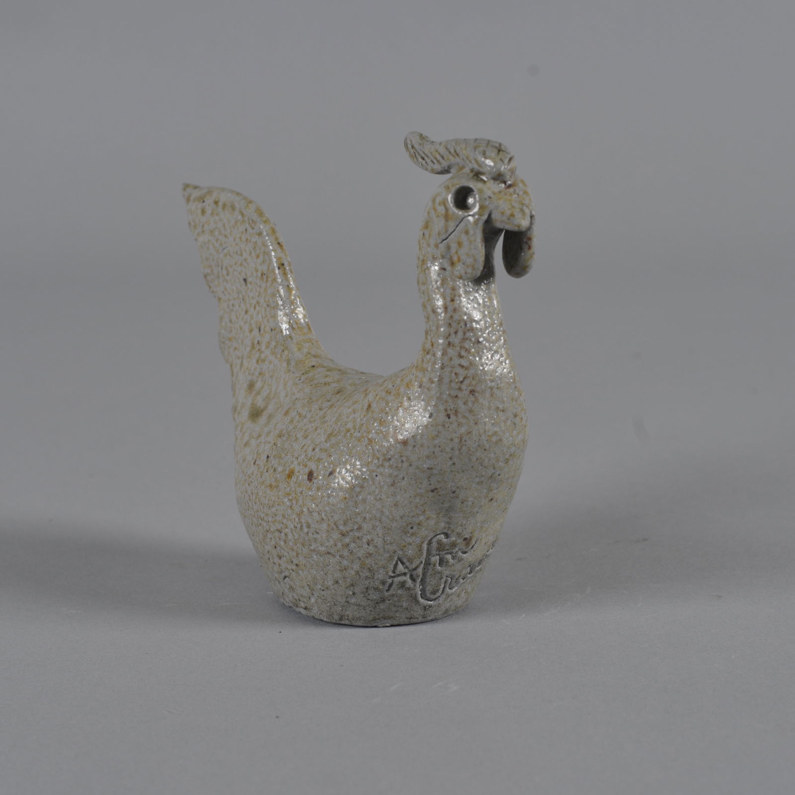 Lyn Craven salt glaze pottery rooster (1 of 5)