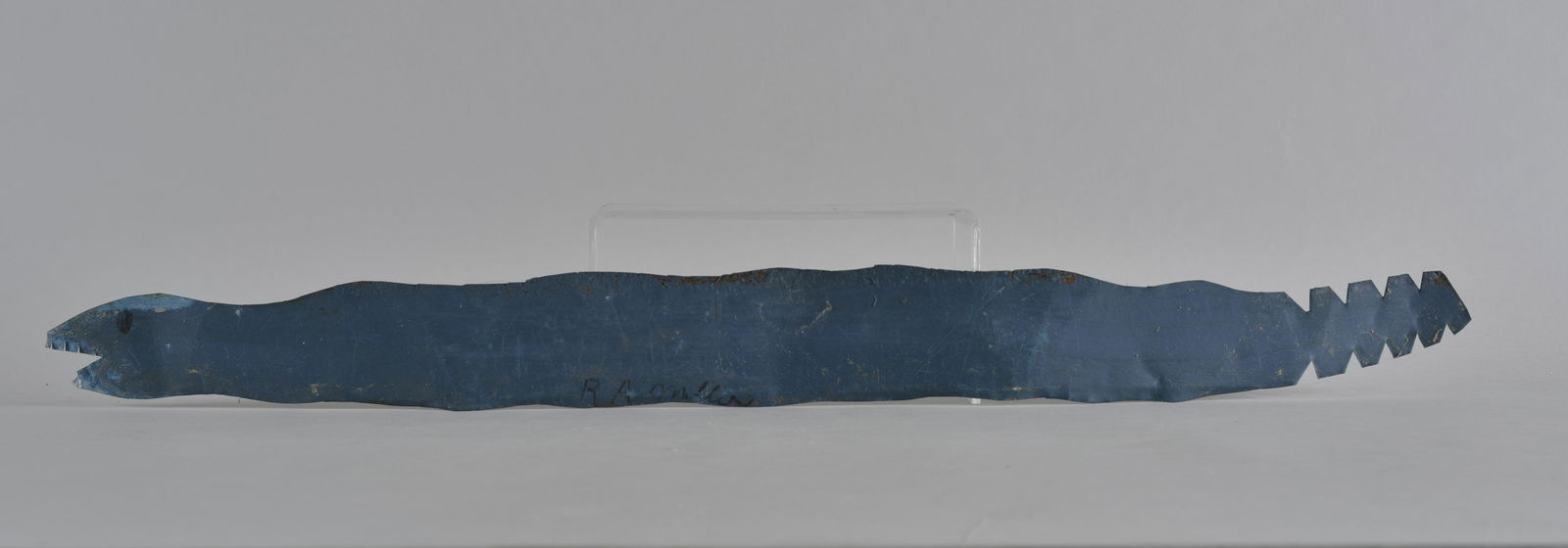 RA Miller folk art tin cutout (blue snake) (1 of 6)