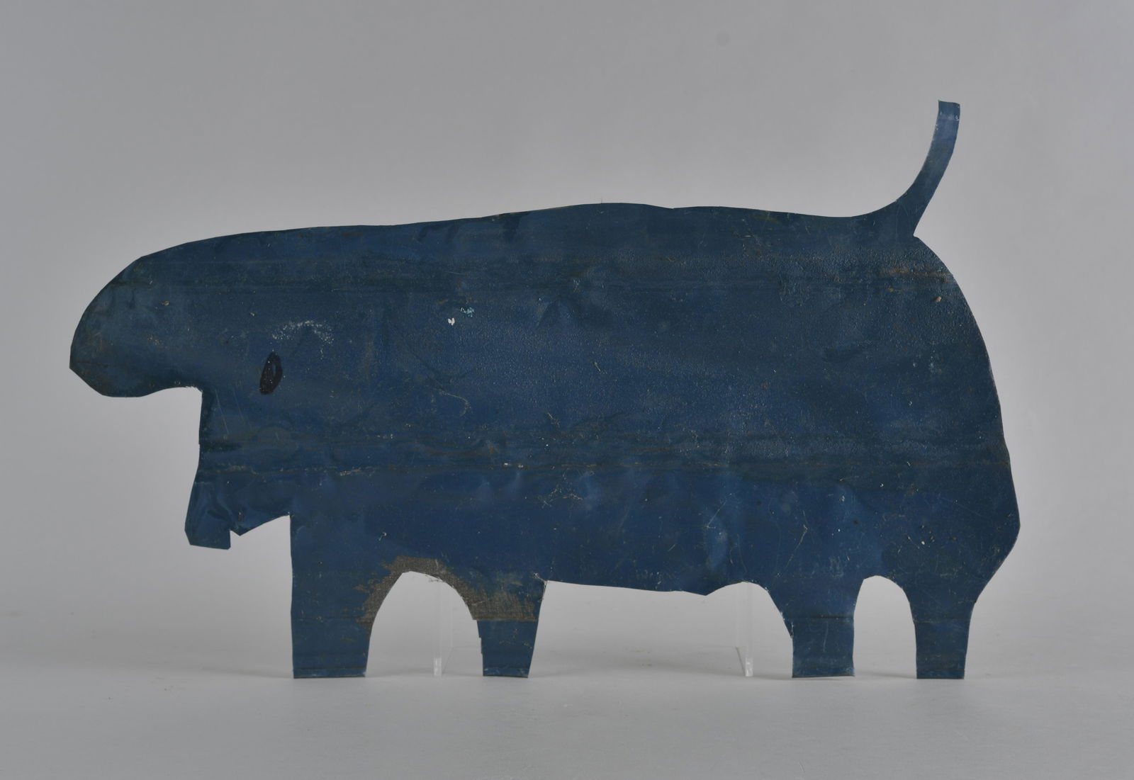 RA Miller Folk Art Tin cutout (hippo) (1 of 4)