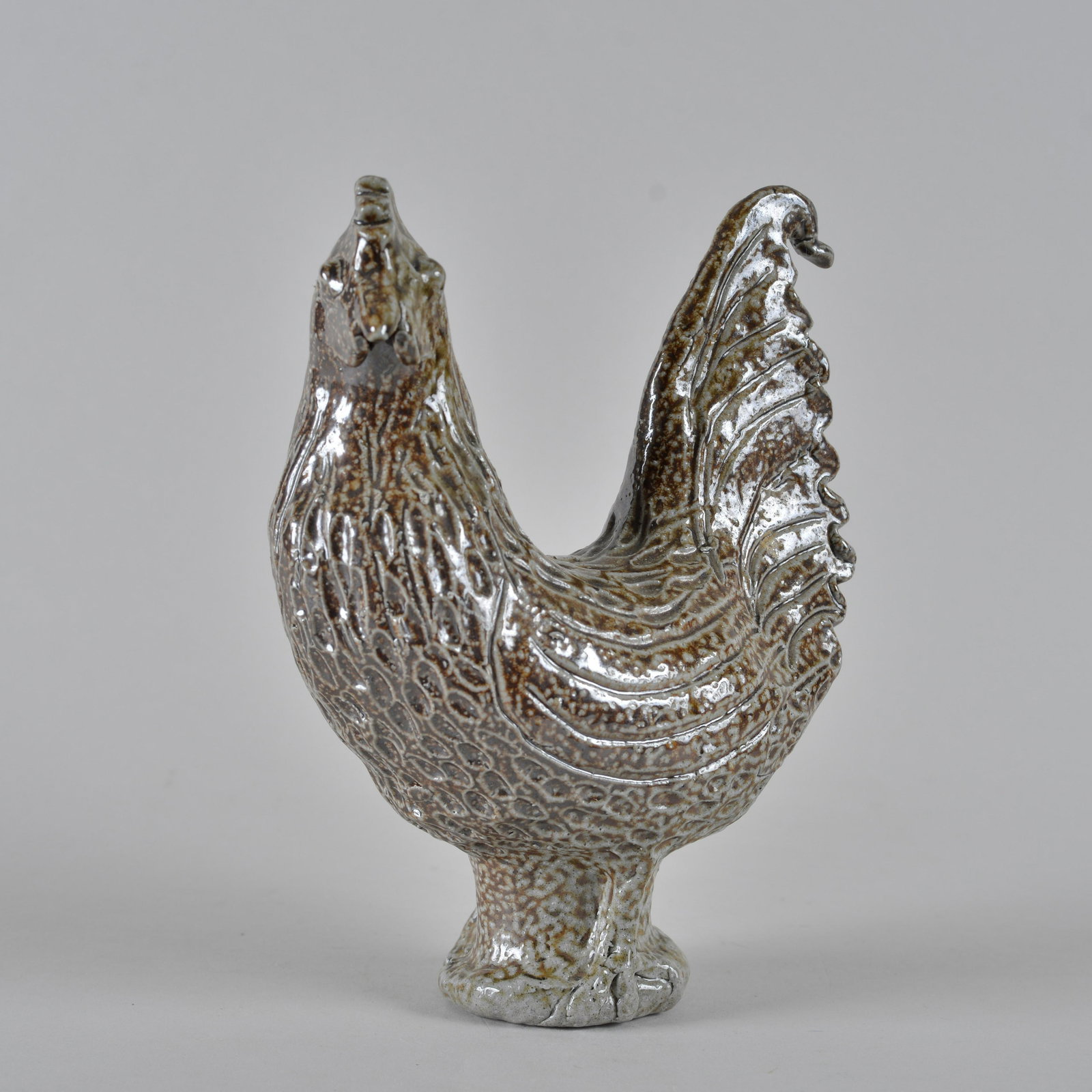 Charles Moore Rooster 1989 (salt glaze brown) (1 of 5)
