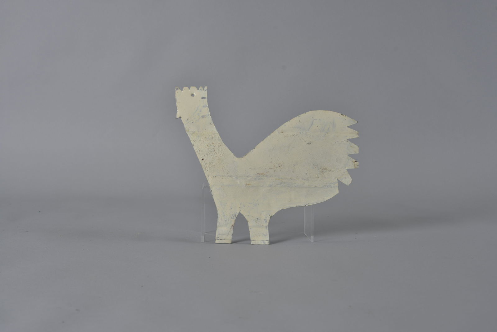 RA Miller folk art tin cut out rooster (white punched (1 of 7)