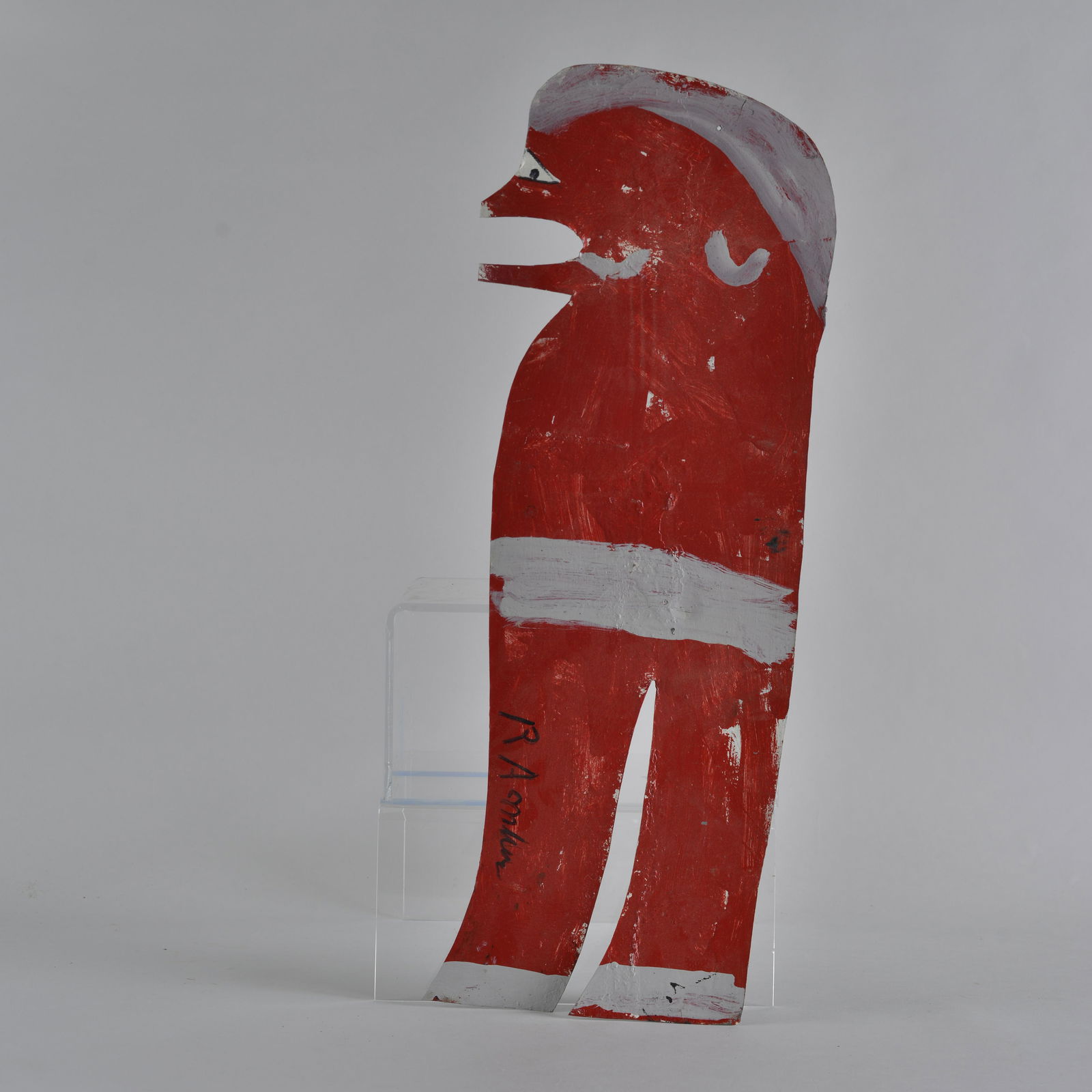RA Miller folk art tin cut out Blow Oskar (red and (1 of 9)