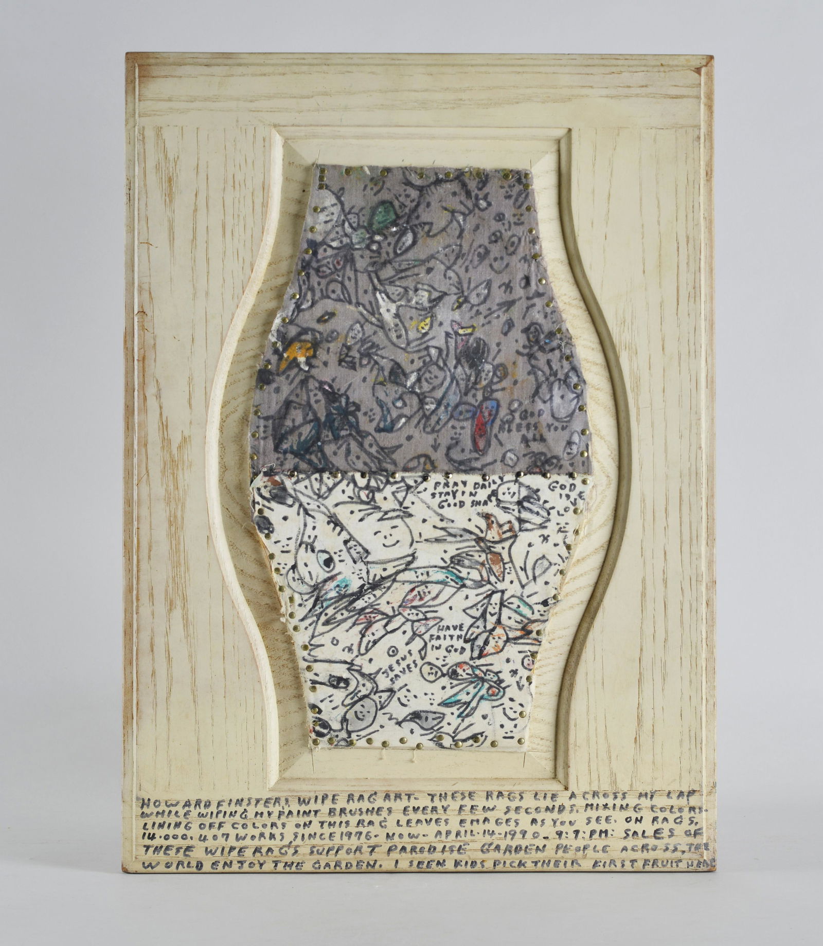 Howard Finster Wipe Rag Art - Folk Painting #14,607 (1 of 5)