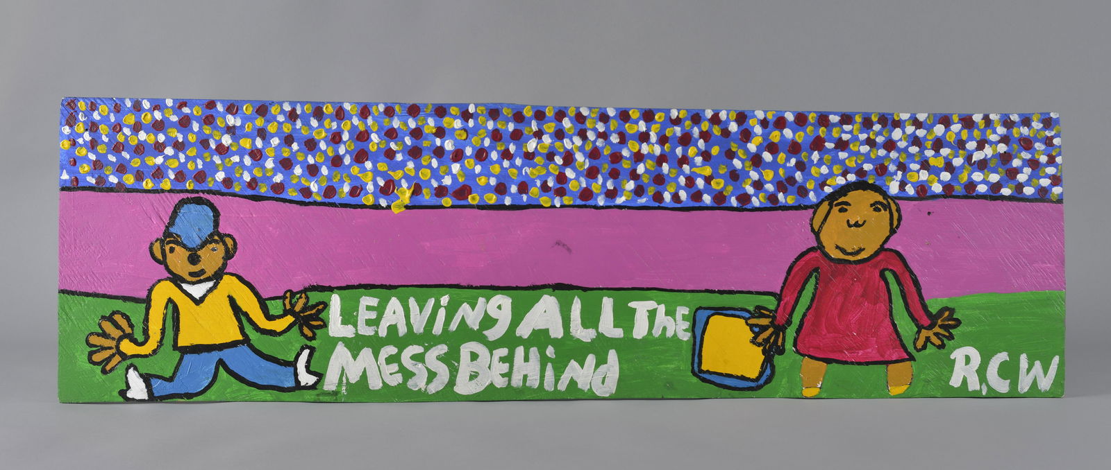 Ruby Williams Folk Art Painting signed RCW (1 of 6)