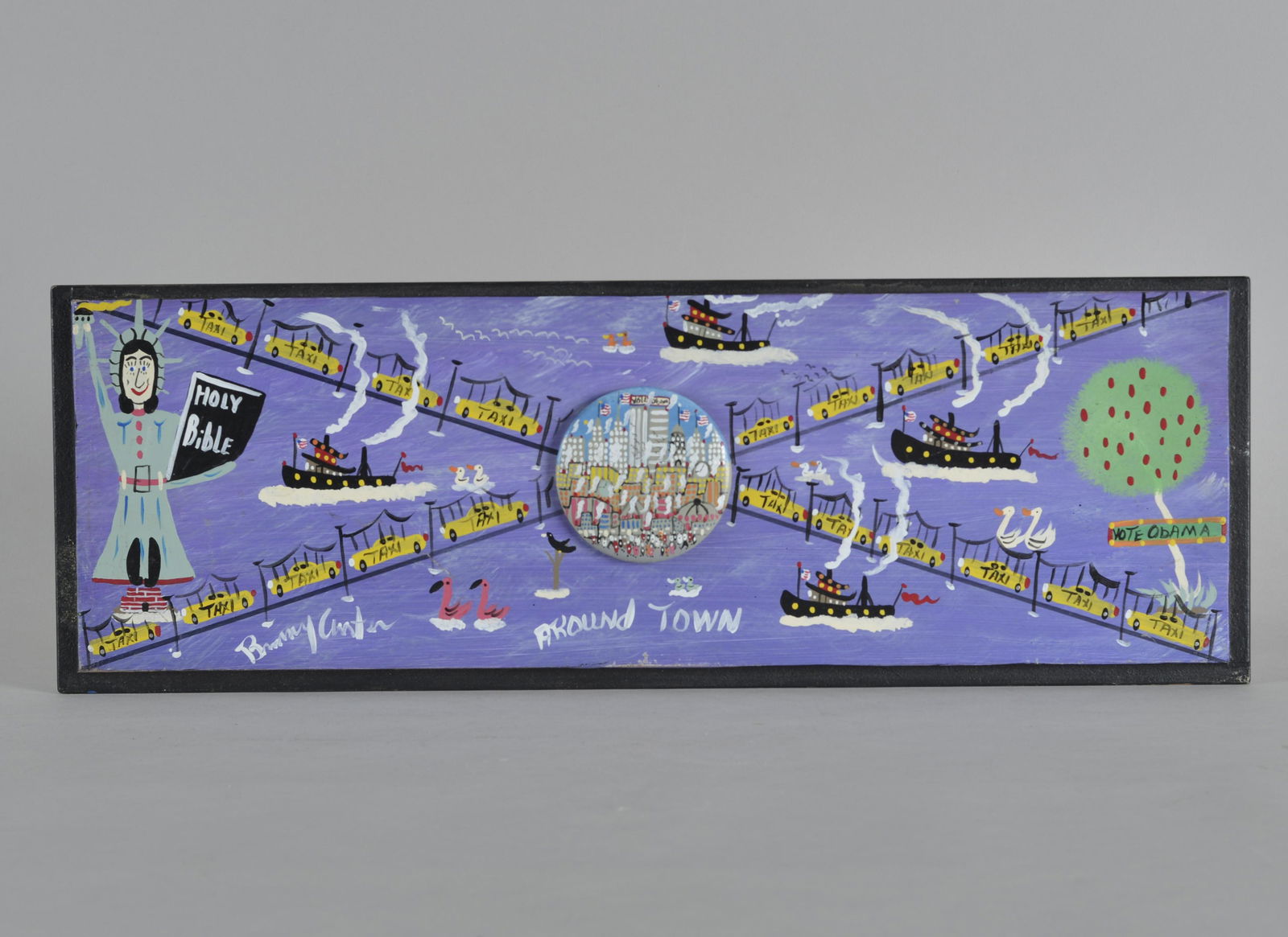 Benny Carter painting on found board (1 of 3)