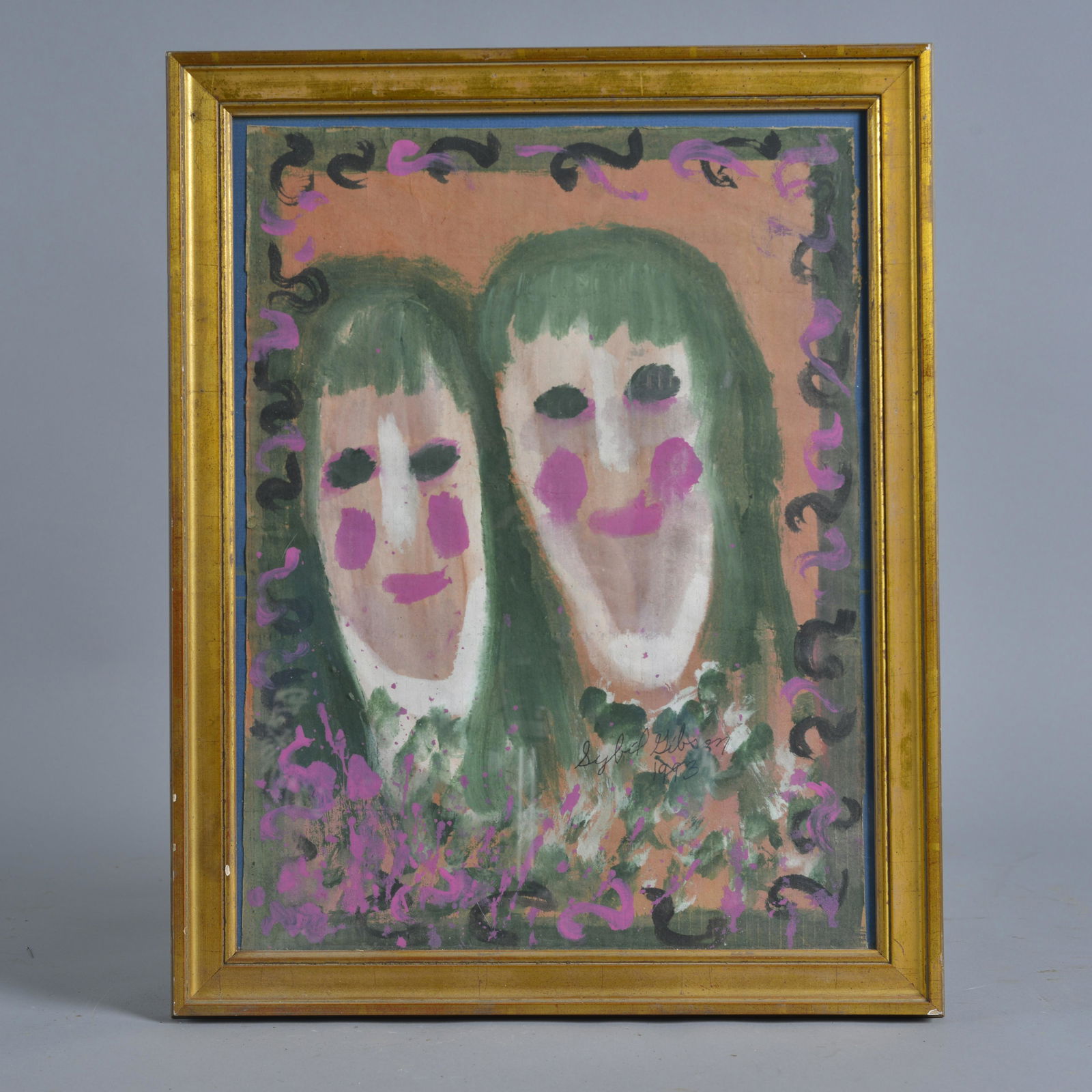 Sybil Gibson Painting framed dated 1993 (1 of 5)