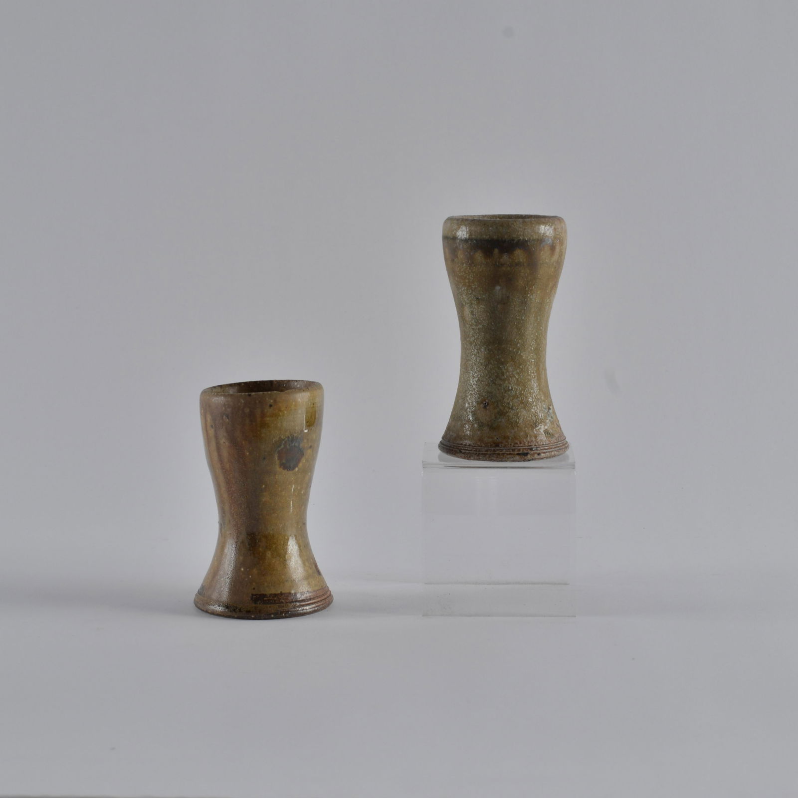 Mark Hewitt vases pair 4.5" (Charley Pritchard) (1 of 5)