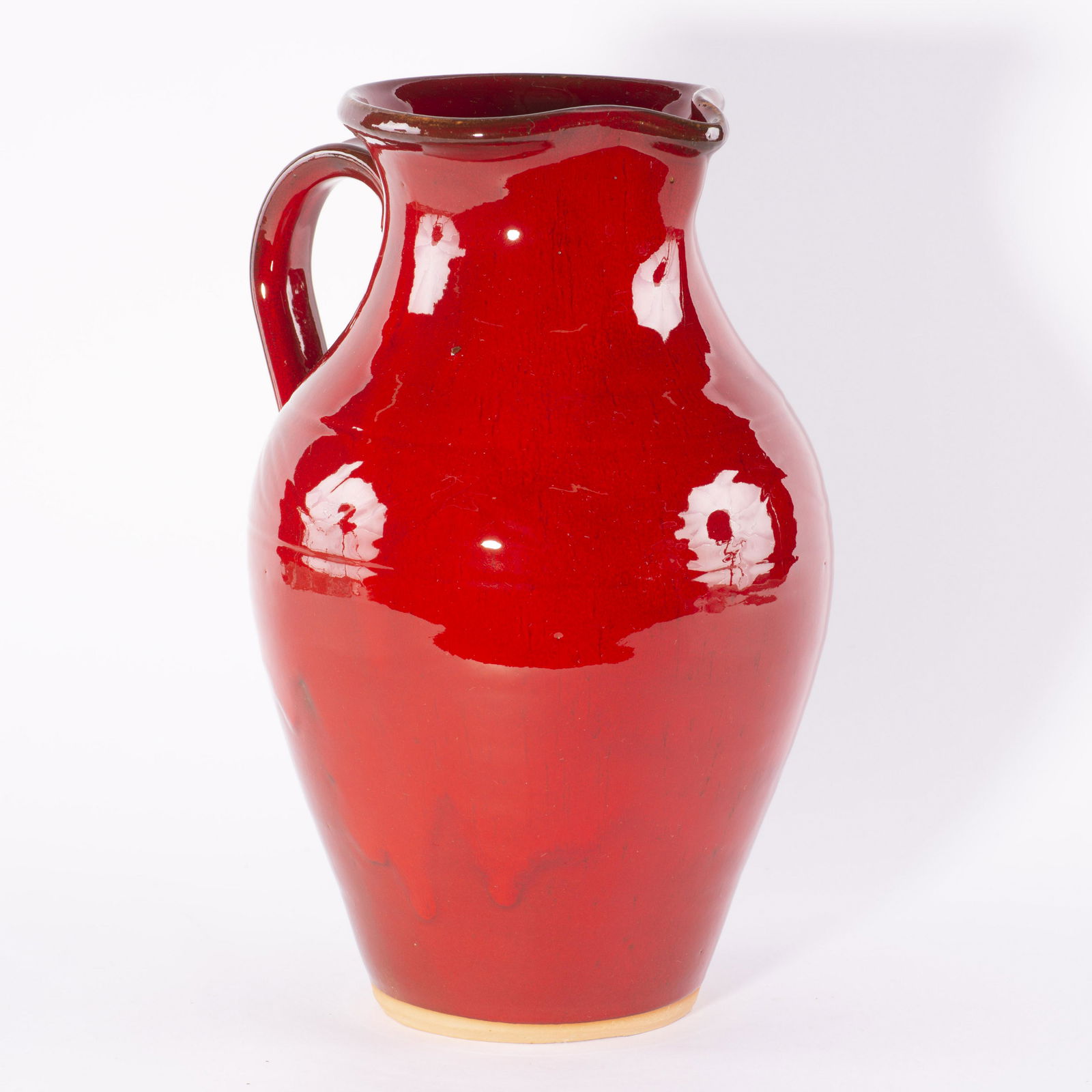 ML Owens Red Glaze Pitcher (1 of 5)