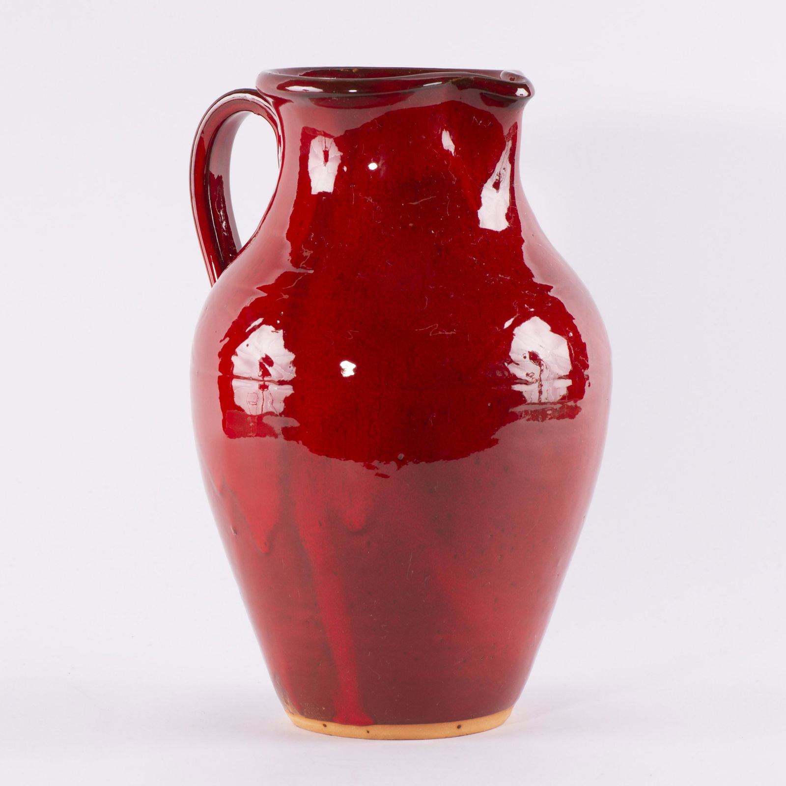 ML Owens Red Glaze Pitcher (1 of 5)