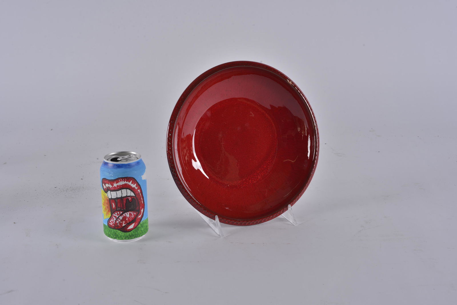 ML Owens red Glaze Pie Plate (1 of 4)