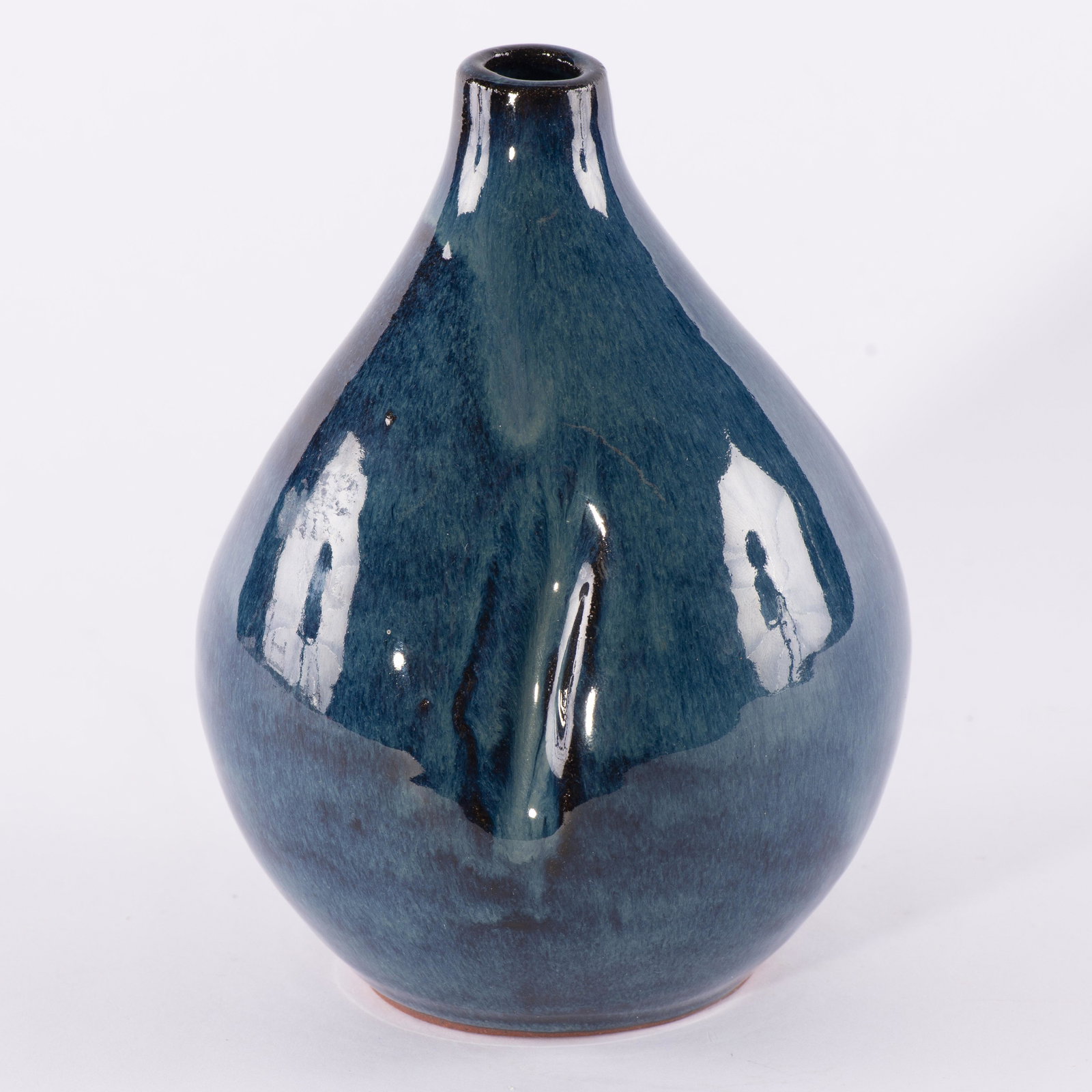 ML Owens Blue Glaze Pinch Vase (1 of 4)