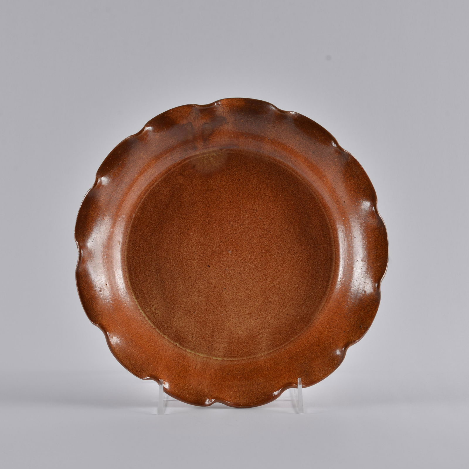 ML Owens Orange Glaze Pie Plate (1 of 1)