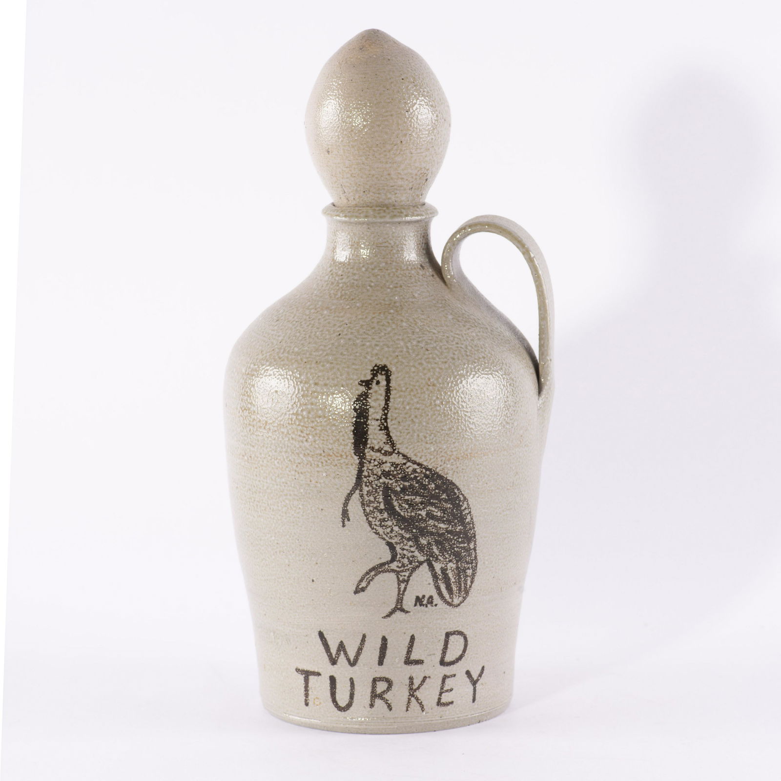 RE Albright Stoneware Wild Turkey Bottle w/ Stopper (1 of 5)