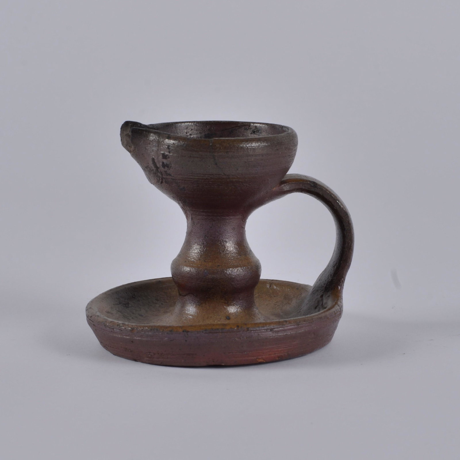 Rare Piedmont NC Saltglaze oil Lamp (1 of 5)