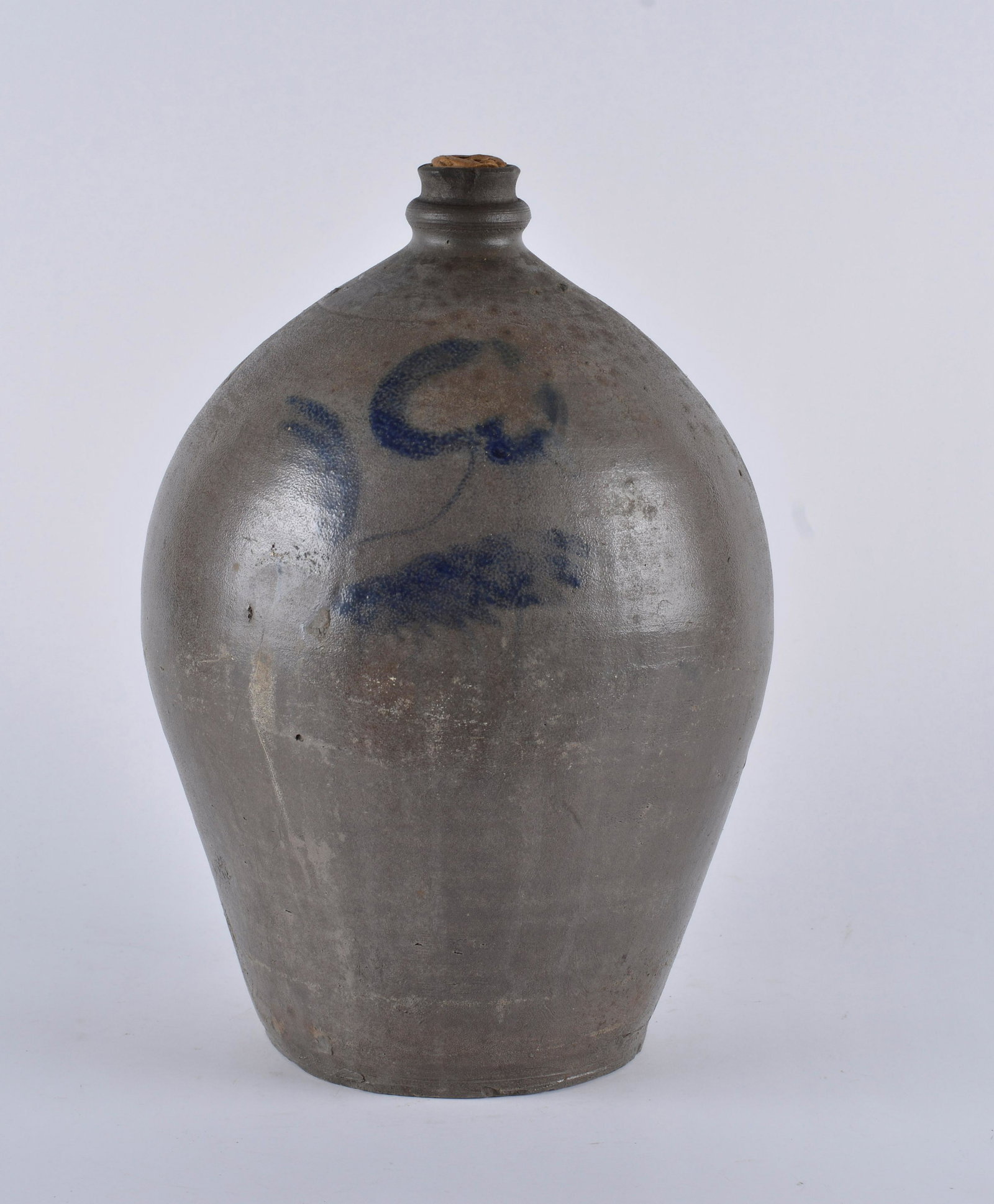 Blue Decorated 2 ga stoneware jug  James River (1 of 3)